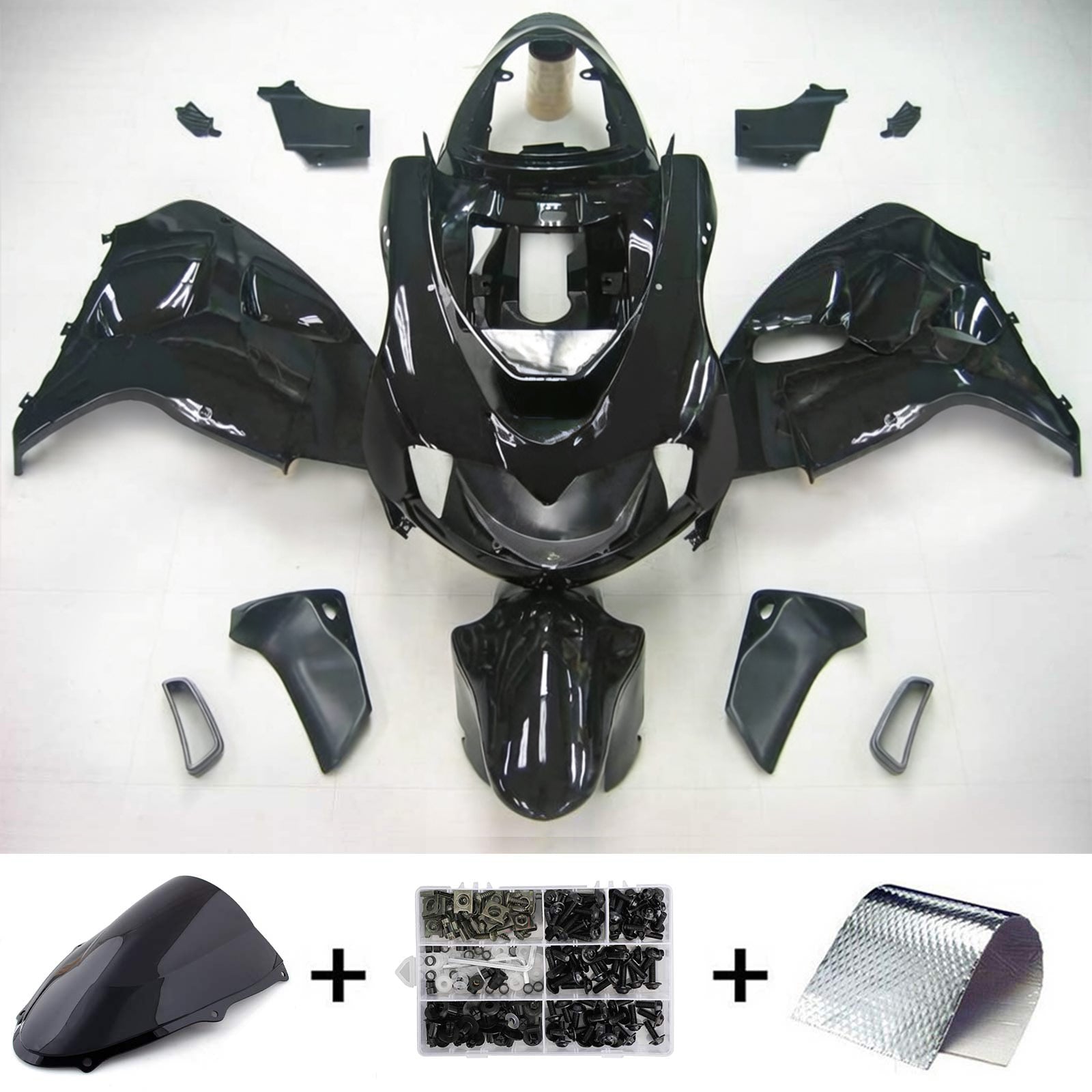 Amotopart 1998-2003 Suzuki TL1000R Fairing Gloss Black style2 Kit