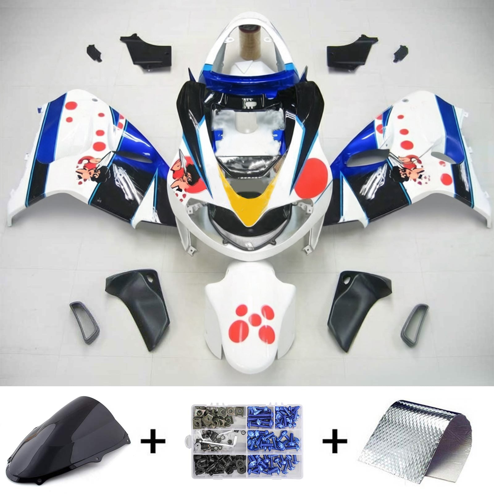 Amotopart 1998-2003 スズキ TL1000R フェアリング マルチカラー かわいいキット