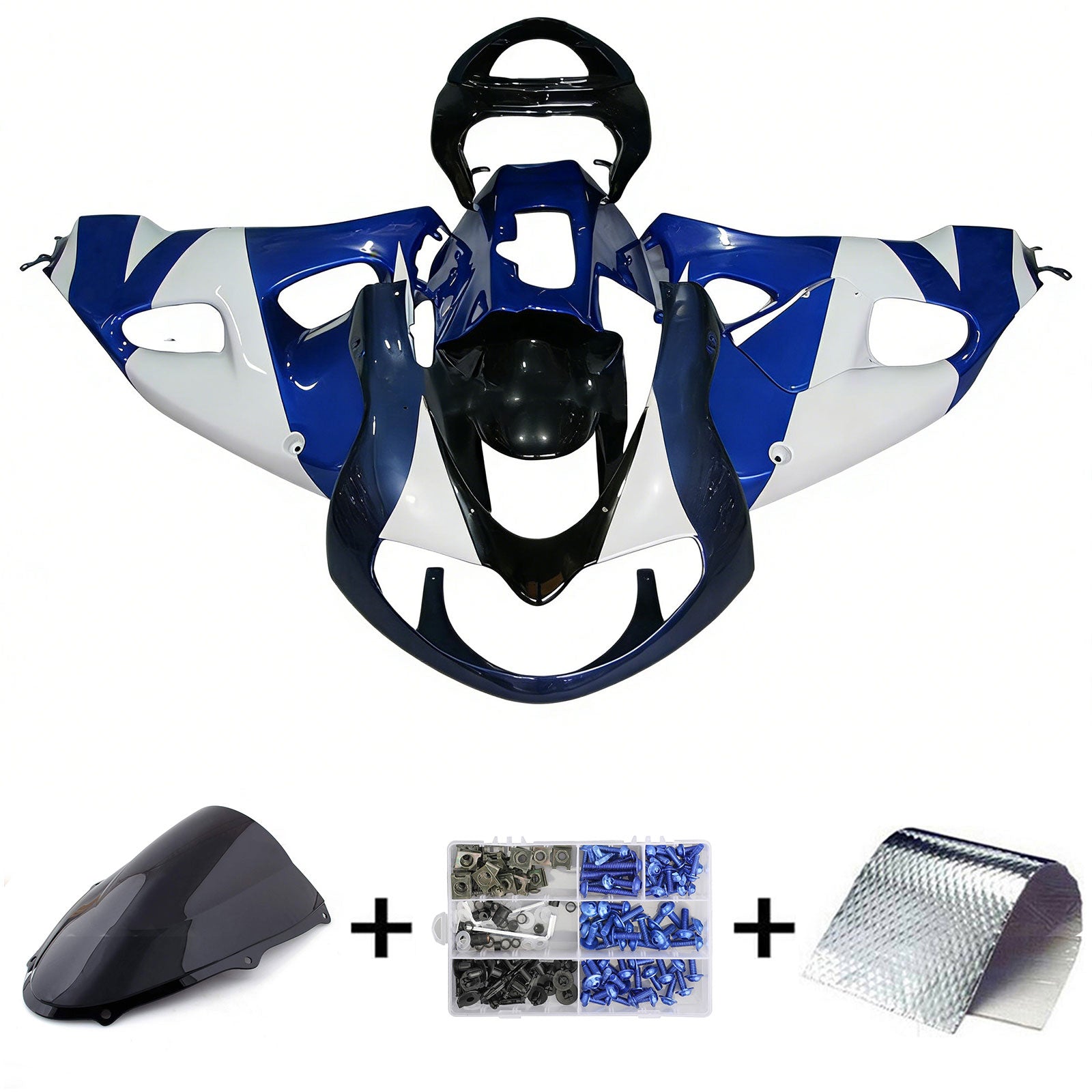 Amotopart 1998-2003 TL1000R Suzuki Blue&White Style3 Fairing Kit