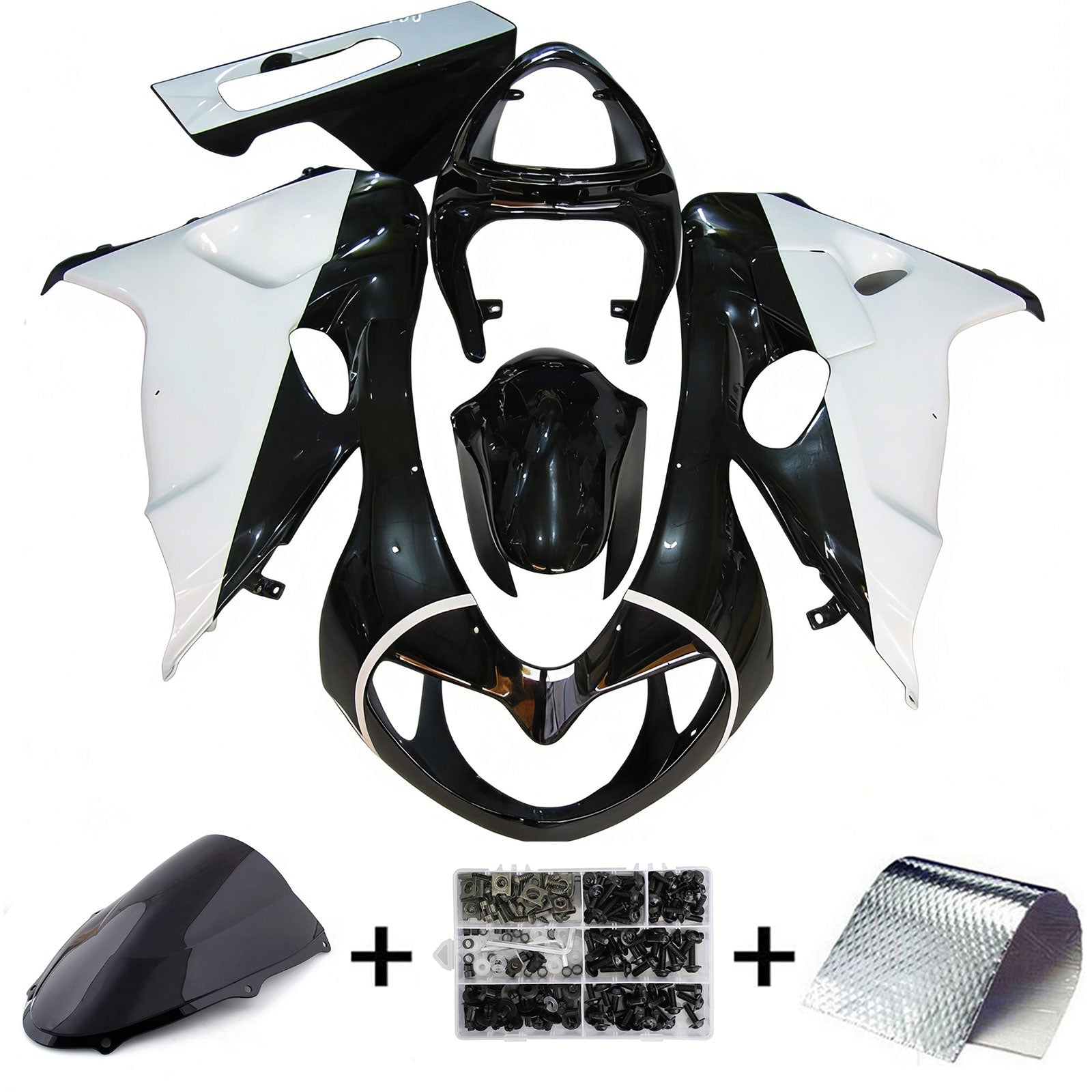 Amotopart 1998-2003 TL1000R Suzuki Black&White Fairing Kit