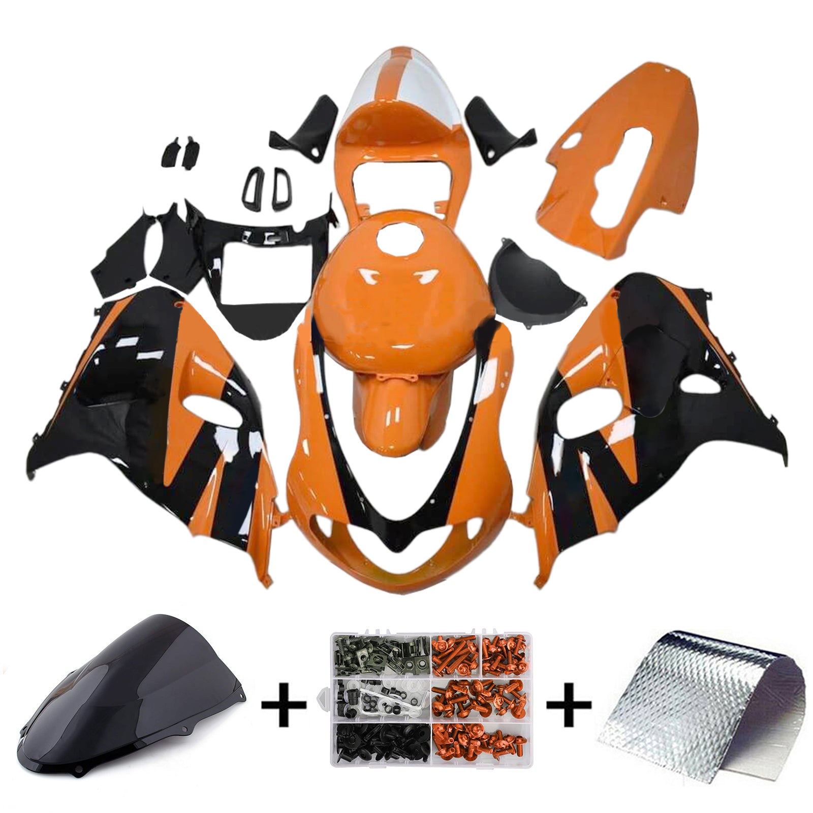 Amotopart 1998-2003 TL1000R Suzuki Orange&Black Fairing Kit