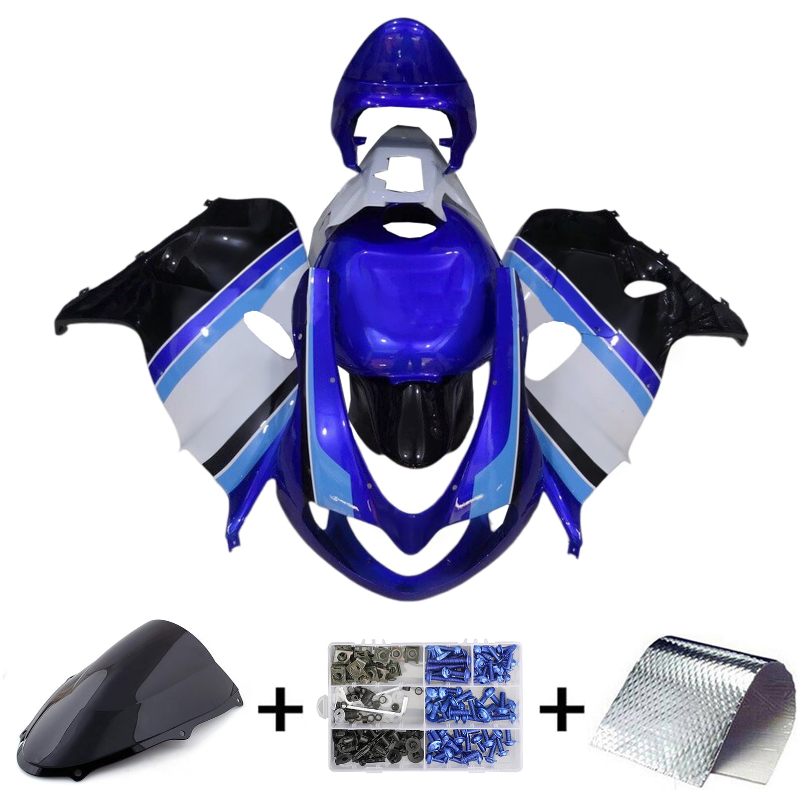 Amotopart 1998-2003 TL1000R Suzuki Blue&White Style8 Fairing Kit