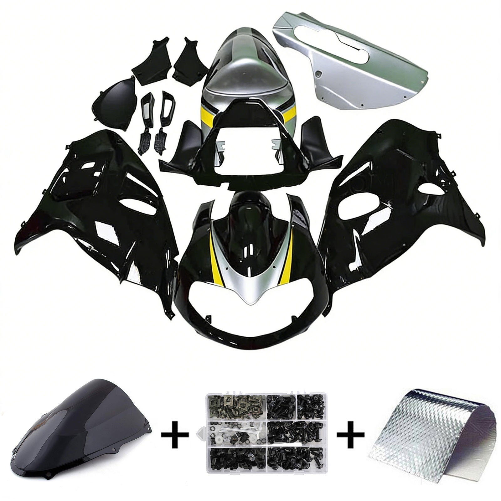 Amotopart 1998-2003 TL1000R Suzuki Black&Silver Fairing Kit