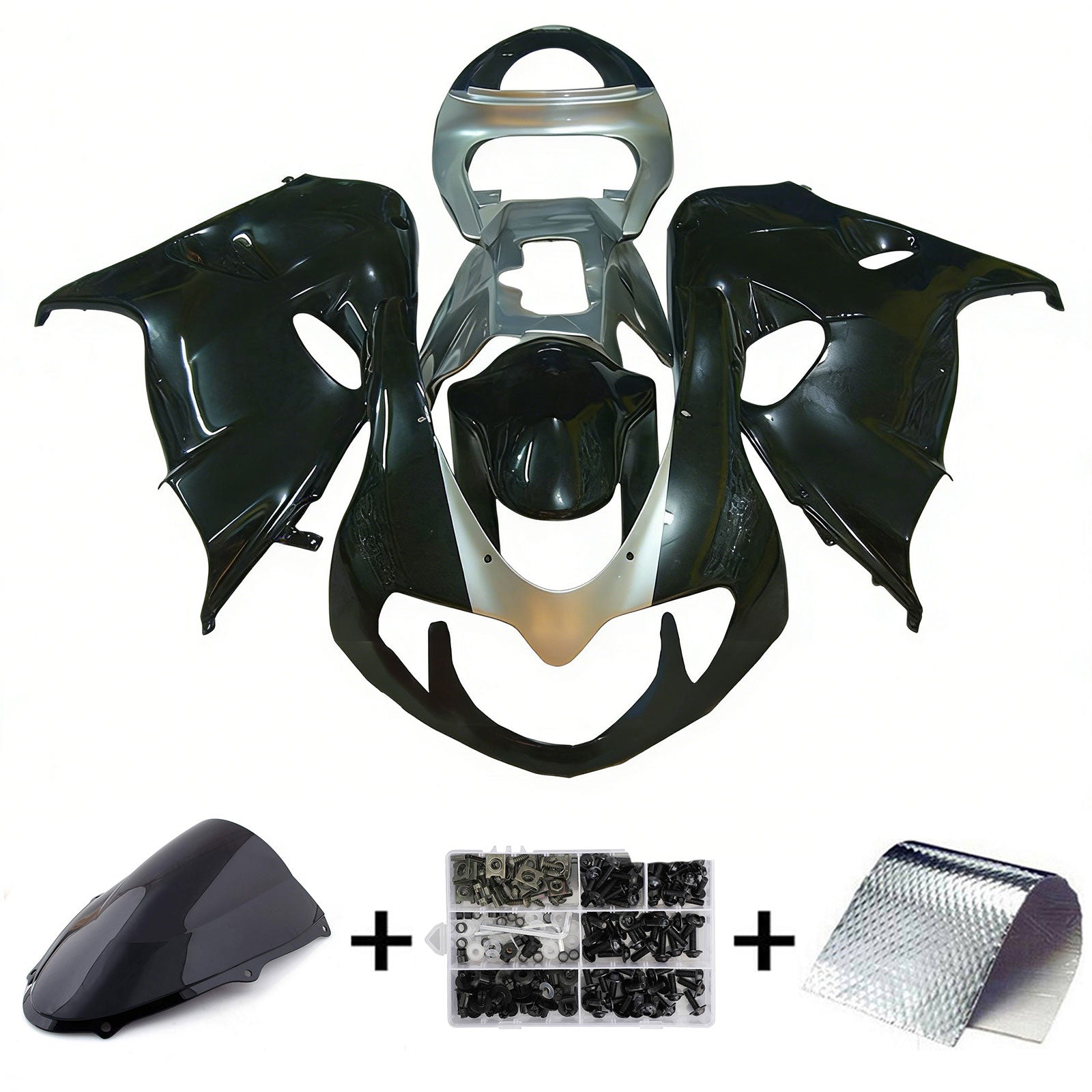 Amotopart 1998-2003 TL1000R Suzuki Black with Red Logo Fairing Kit