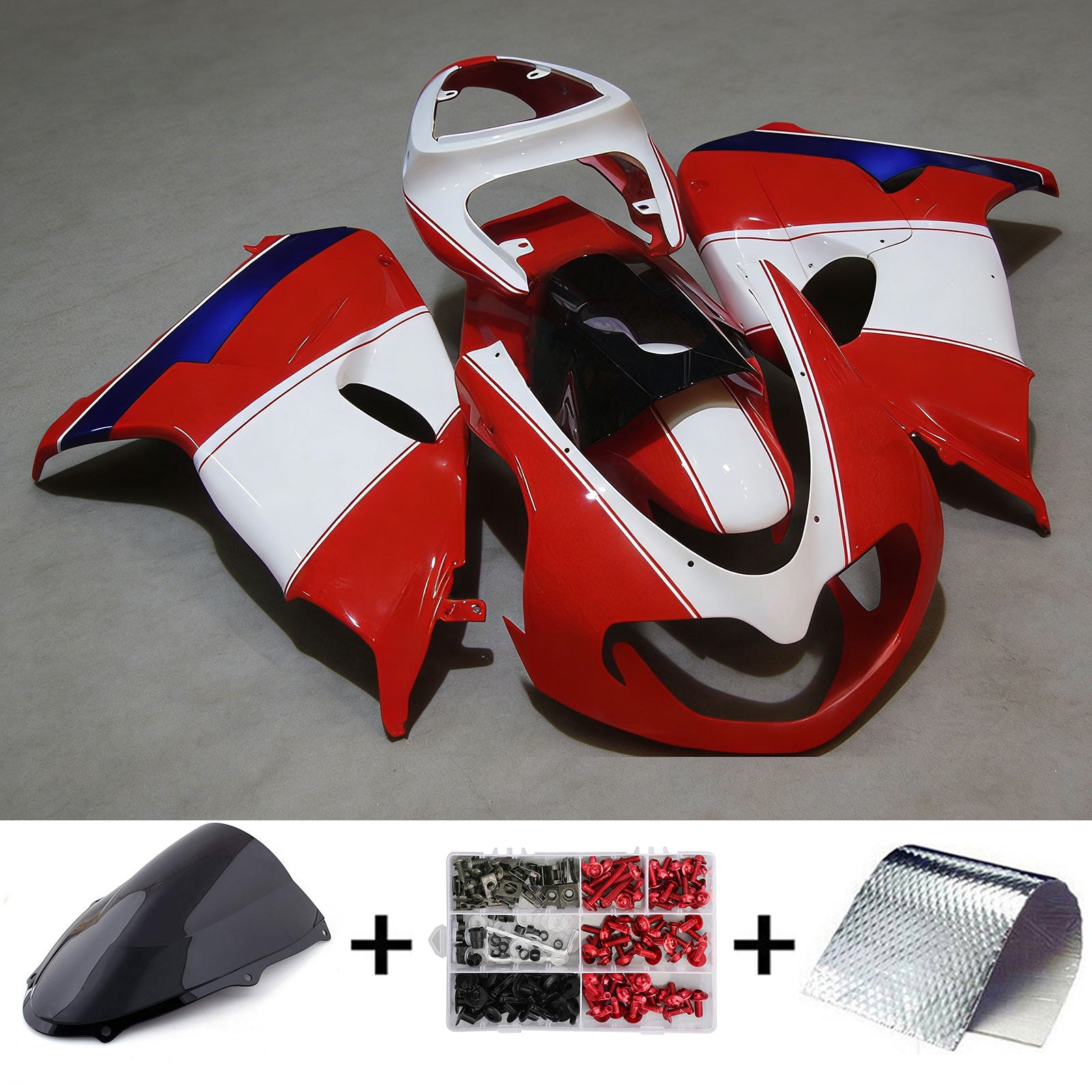 Amotopart 1998-2003 TL1000R Suzuki Red&White Fairing Kit