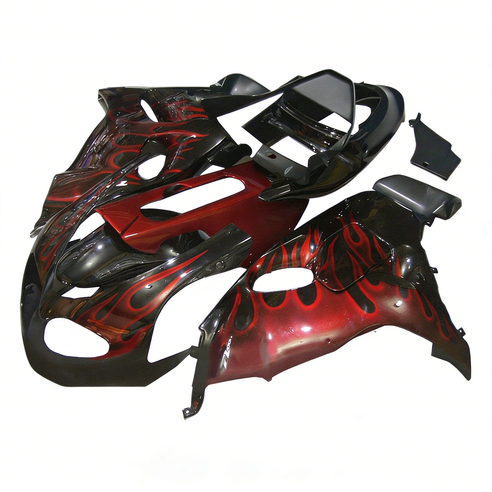 Amotopart 1998-2003 TL1000R Suzuki Black & Red Flame Fairing Kit