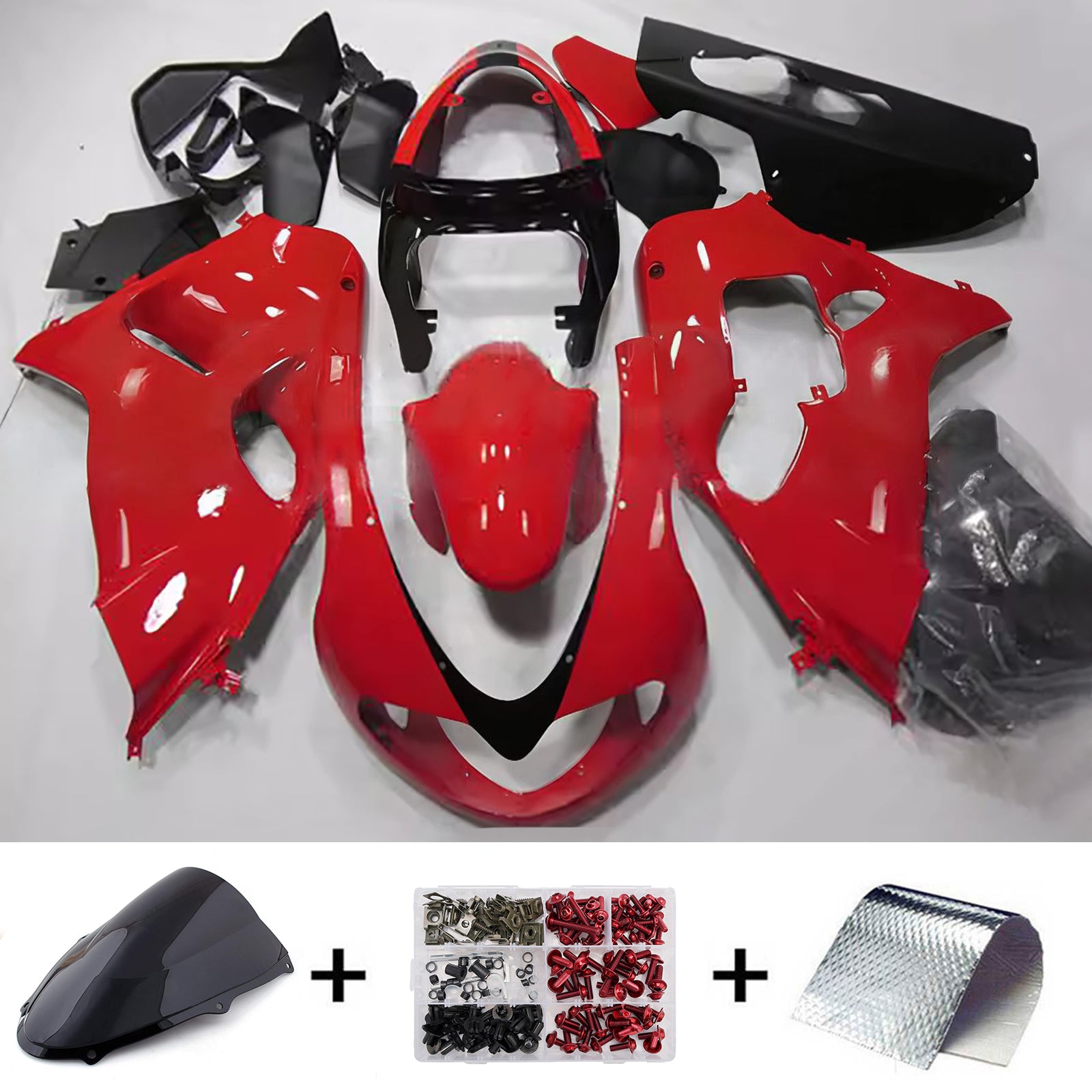 Amotopart 1998-2003 Suzuki TL1000R Red Gray Black Fairing Kit