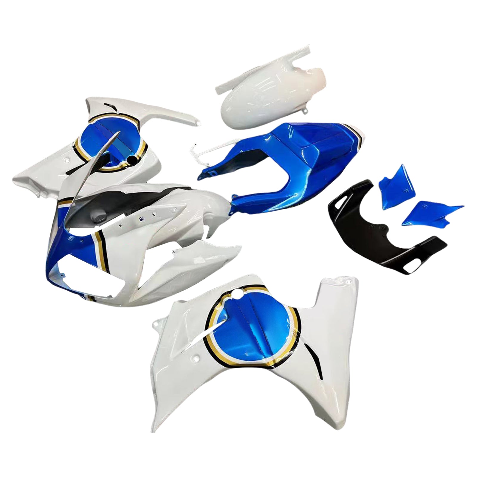 Amotopart Suzuki SV650 2003-2013 White Blue Fairing Kit