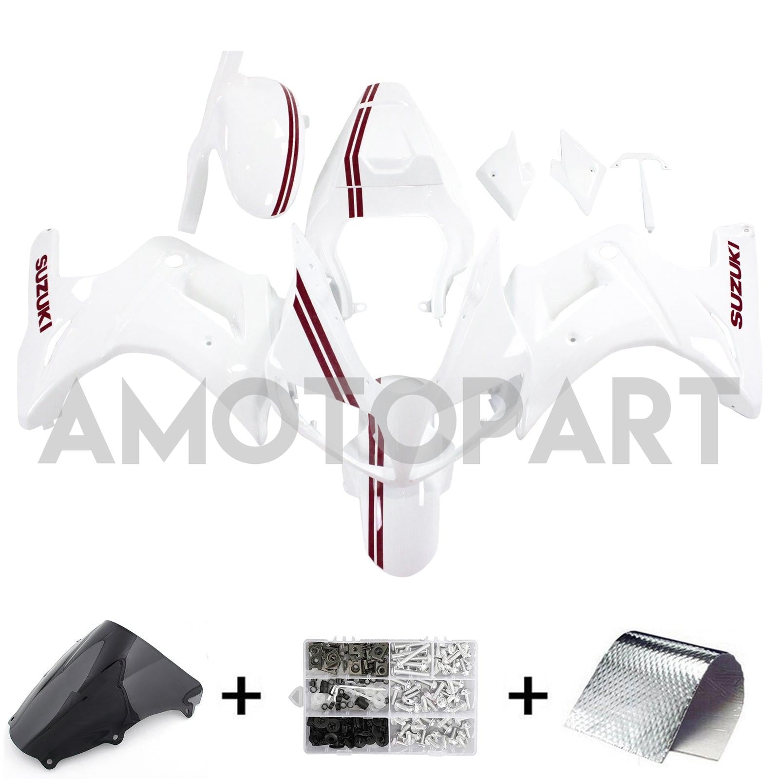 Amotopart Suzuki SV650 2003-2013 White Fairing Kit