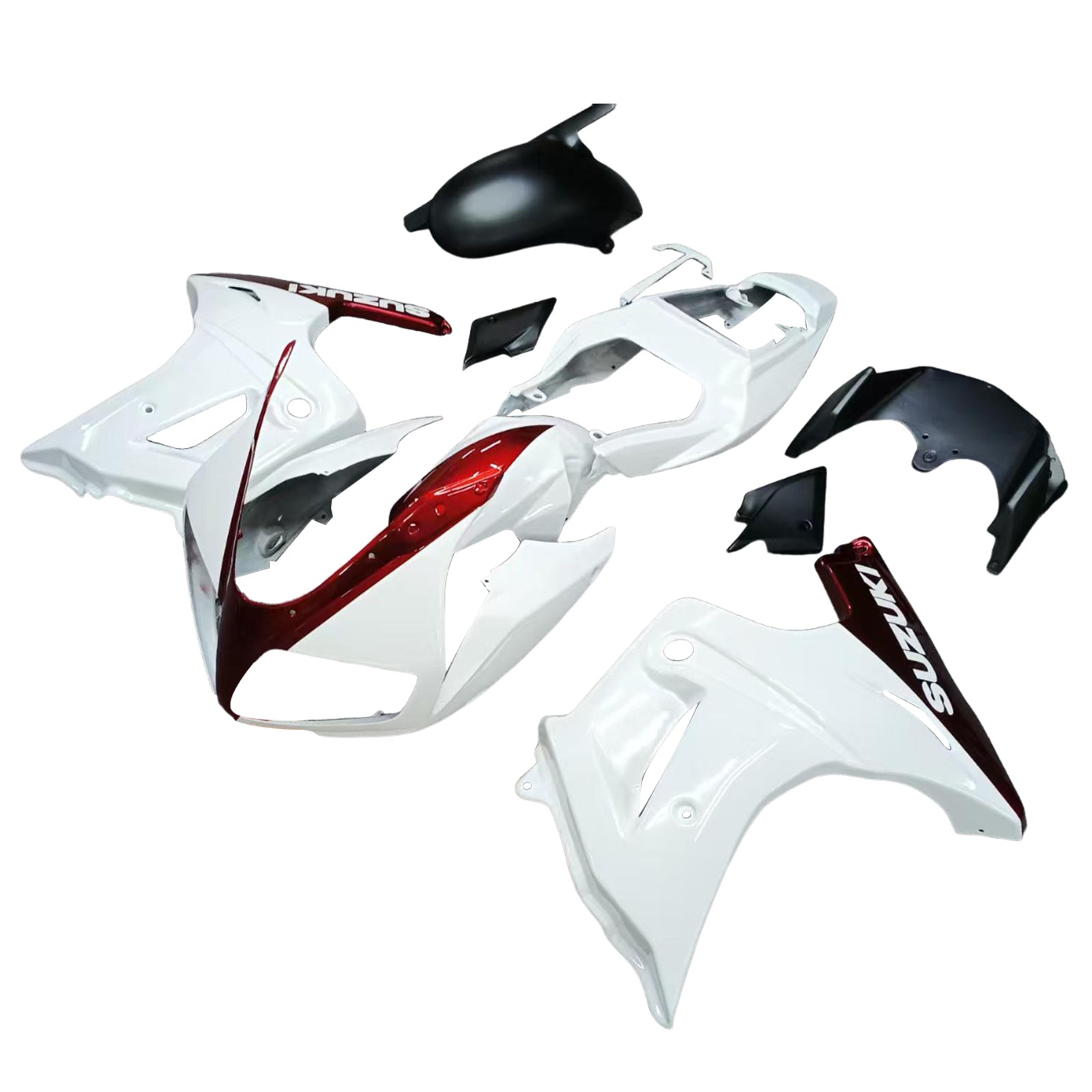 AMOTOPART 2003-2013 SV650 SUZUKI GLOSS VIT & DARD RED FAIRING KIT