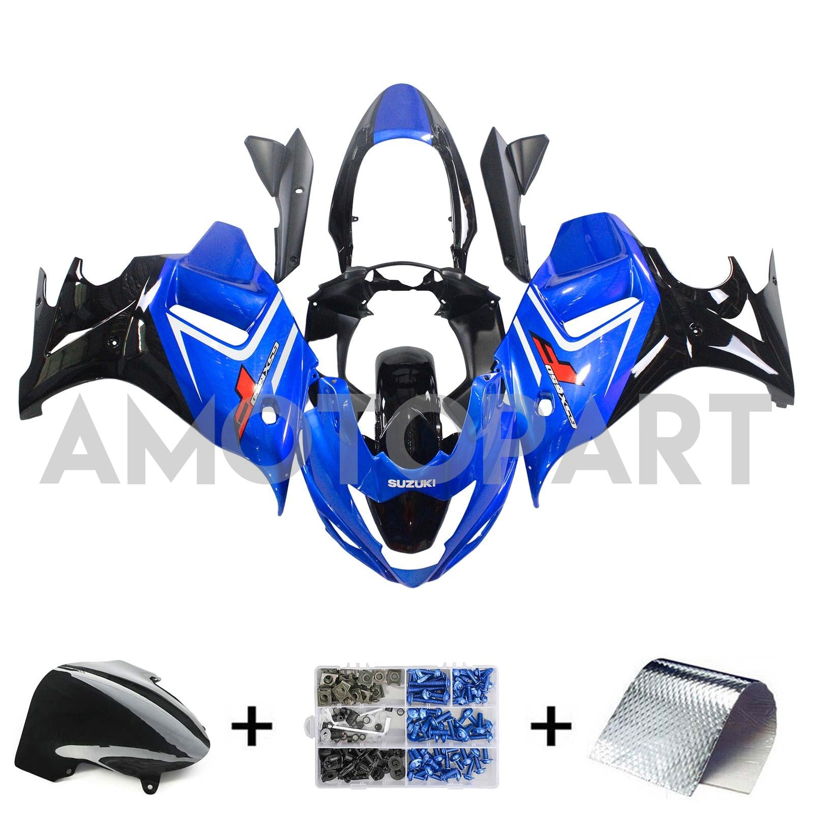 Amotopart Suzuki Katana GSX650F 2008-2013 Glossy Blue Fairing Kit
