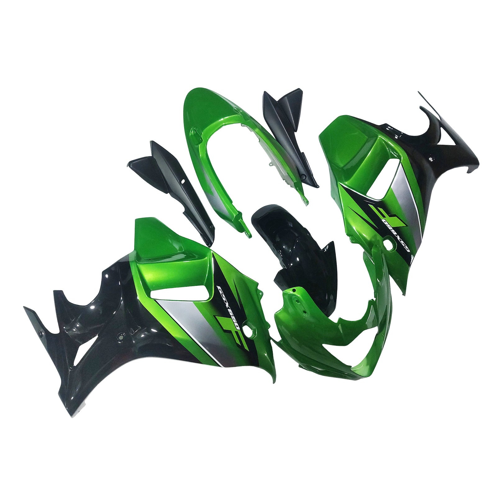 Amotopart 2008-2013 GSX650F Katana Suzuki Green & Black Fairing Kit