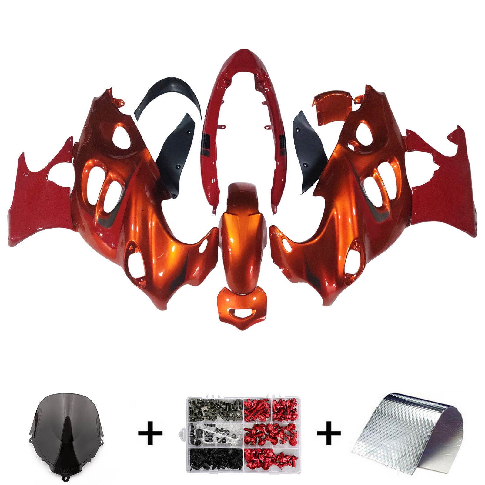 Amotopart 2003-2006 Suzuki Katana GSXF600/750 Fairing Red Kit