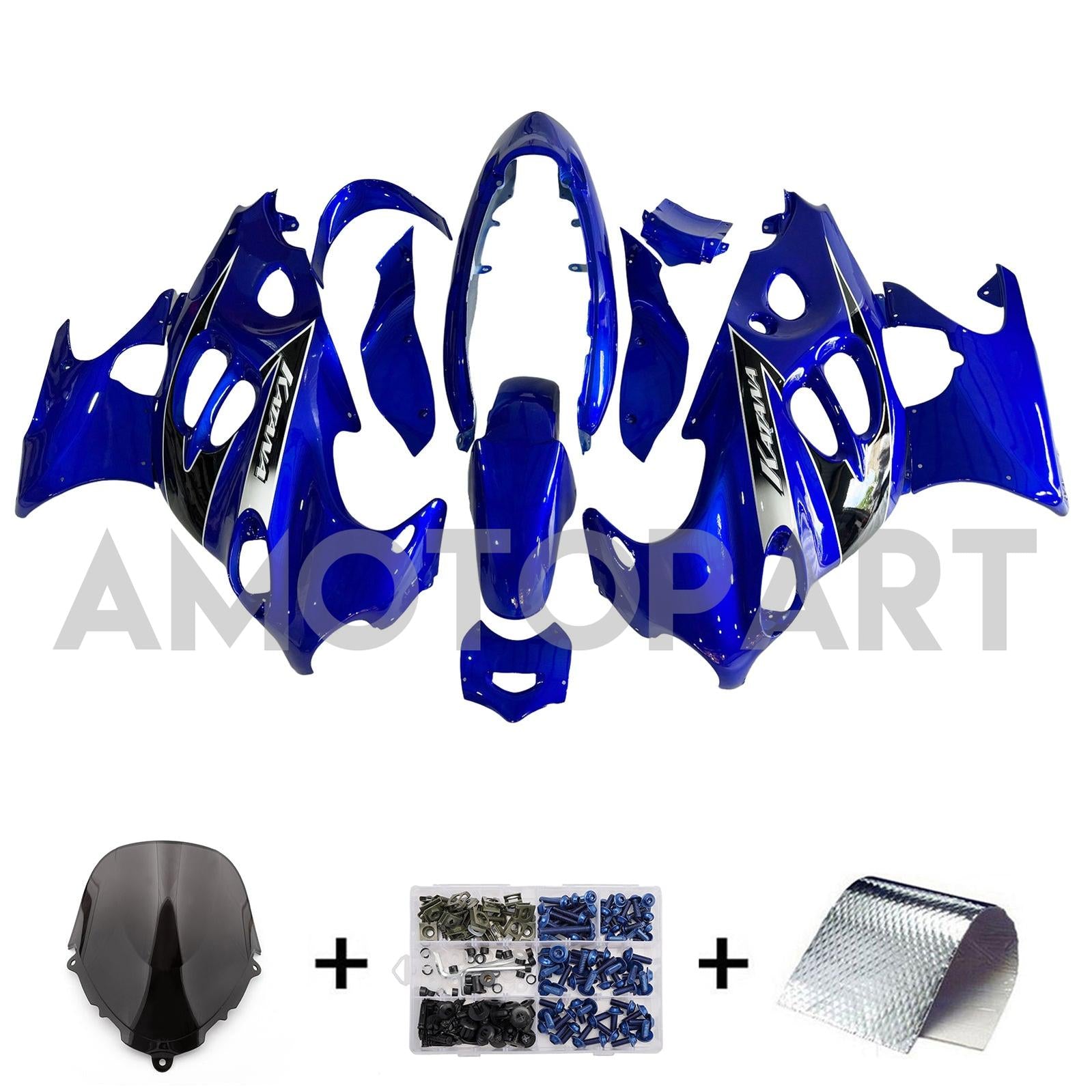 Amotopart 2003-2006 Suzuki Katana GSXF600/750 Fairing Blue Kit