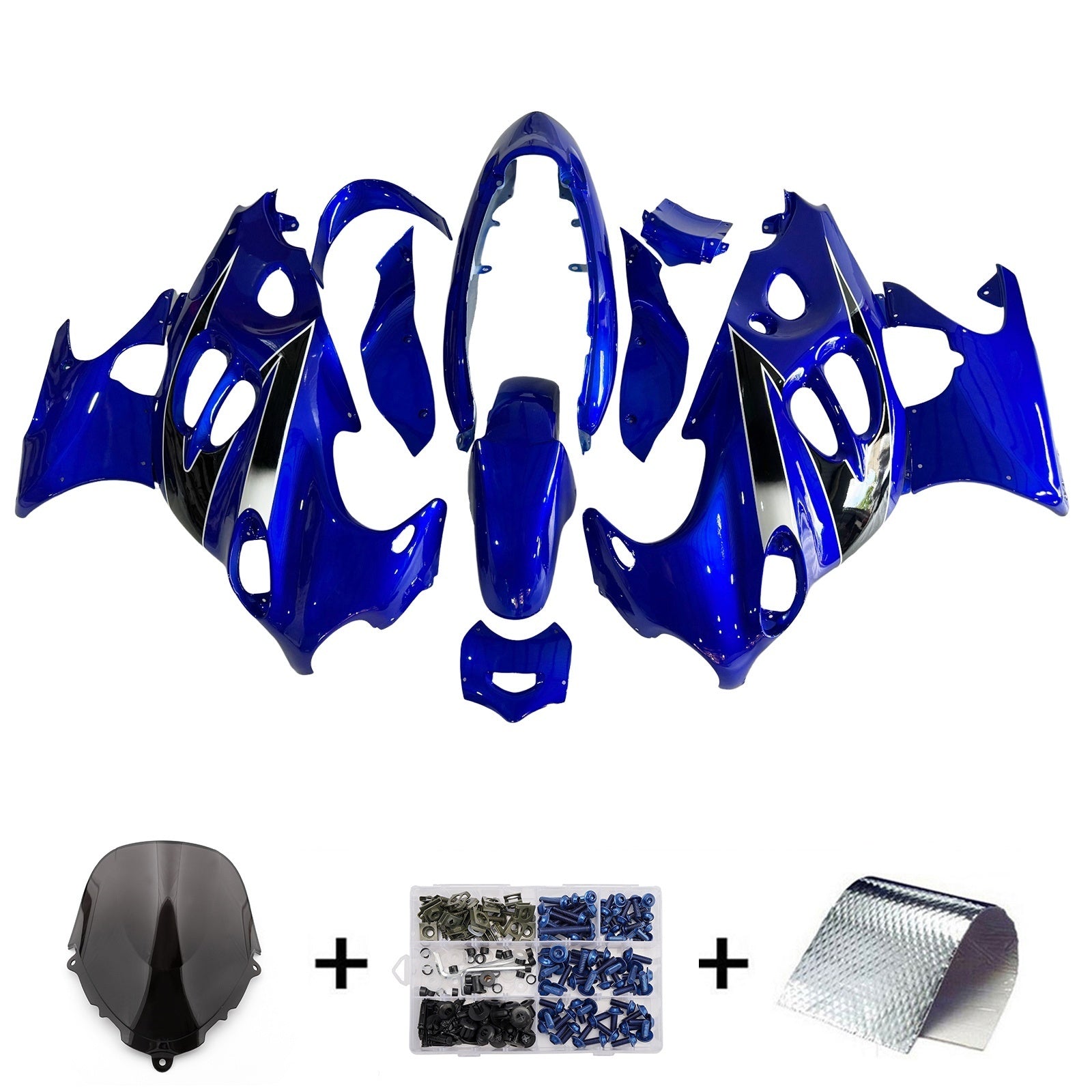 Amotopart 2003-2006 Suzuki Katana GSXF600/750 Fairing Blue Kit