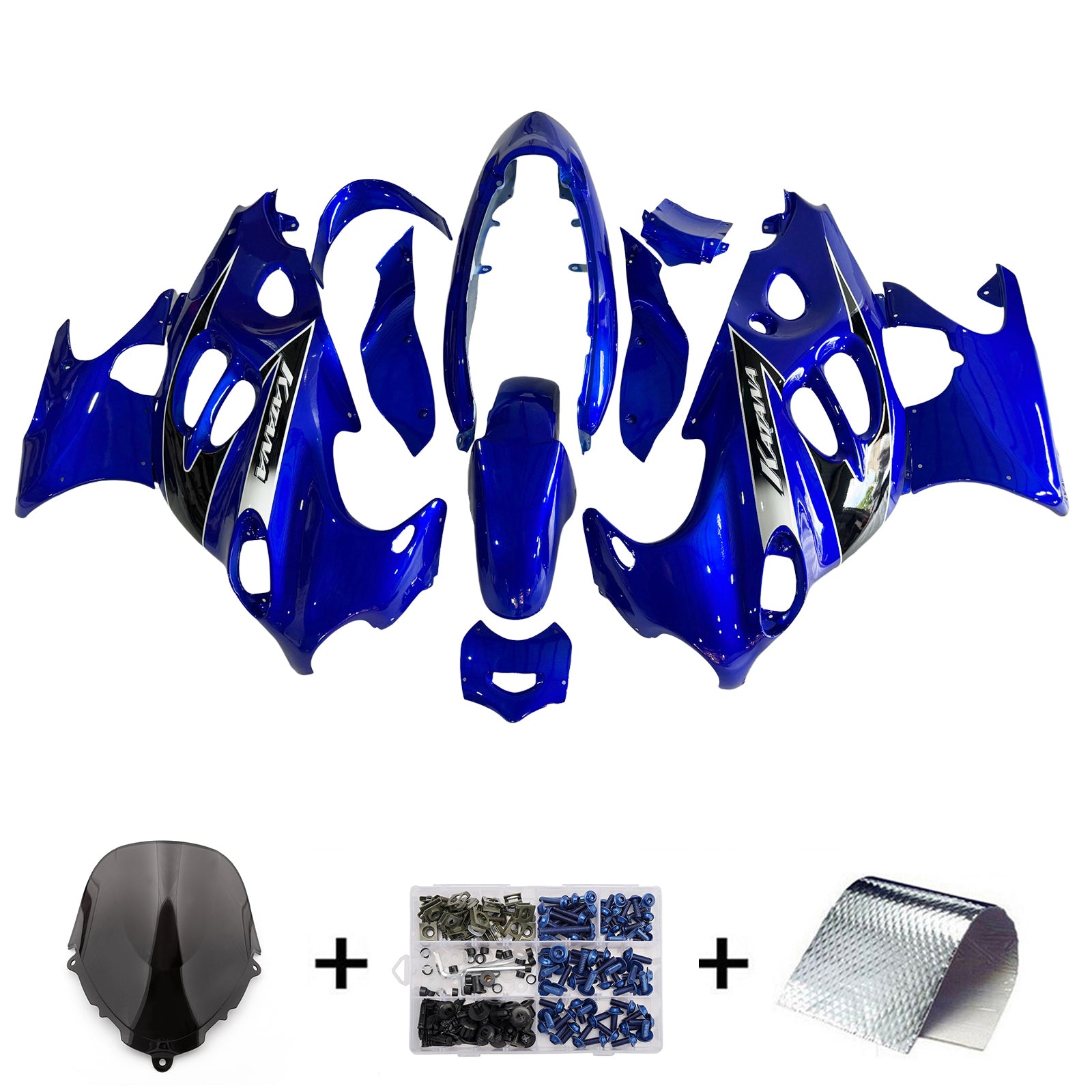 Amotopart 2003-2006 Suzuki Katana GSXF600/750 Fairing Blue Kit