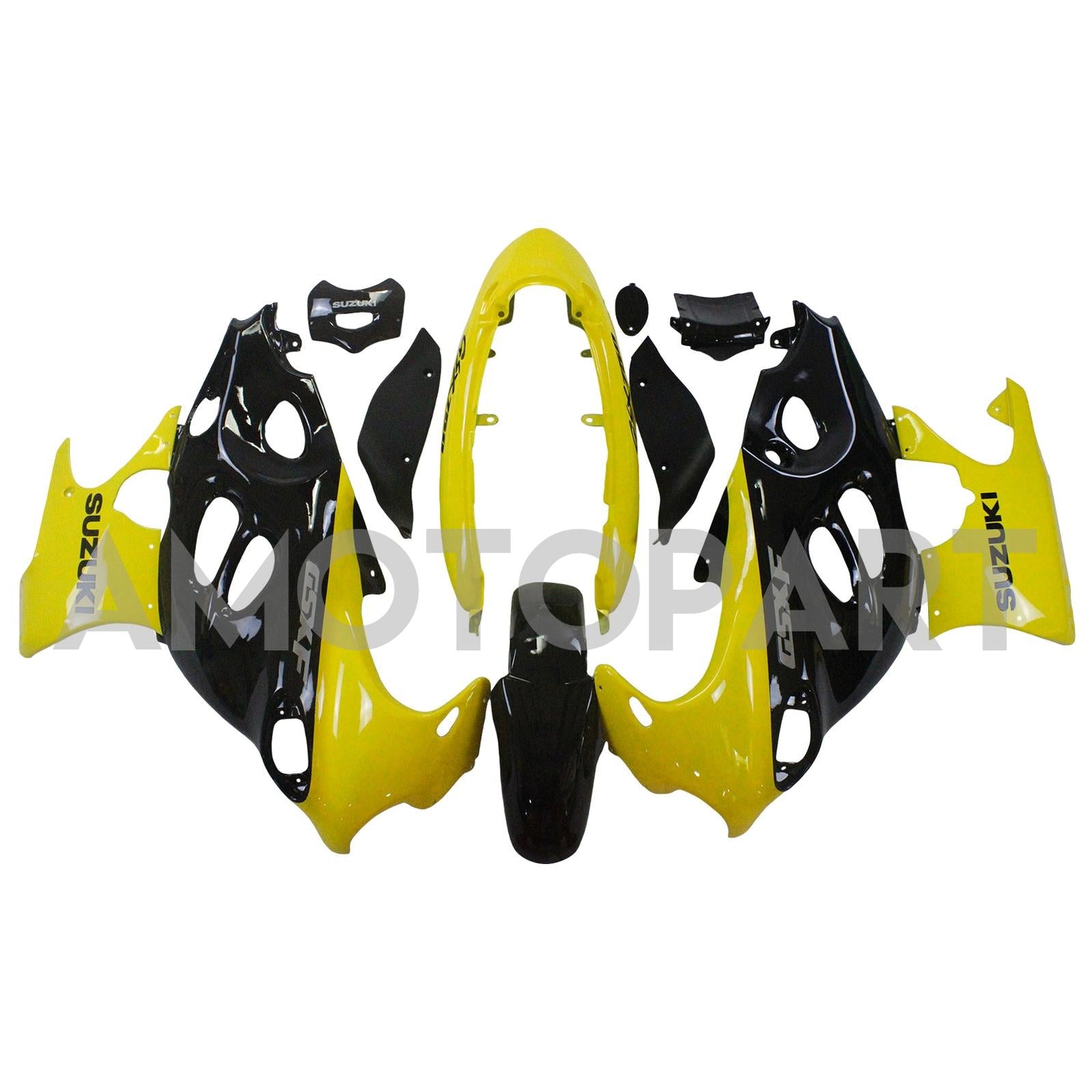 Amotopart 2003-2006 Suzuki Katana GSXF600/750 Fairing Black&Yellow Kit