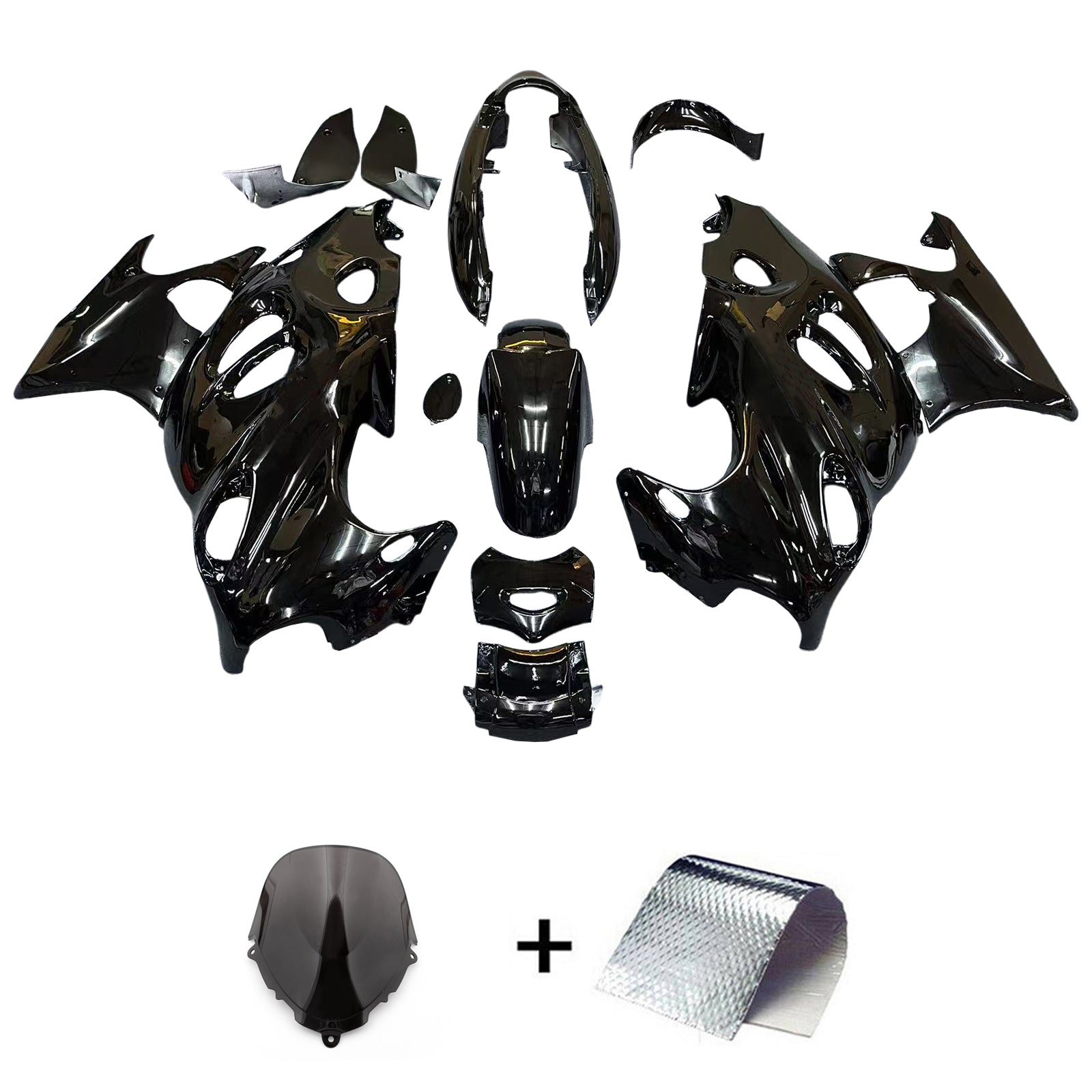 Amotopart 2003-2006 Suzuki Katana GSX600F GSX750F Gloss Black Fairing Kit