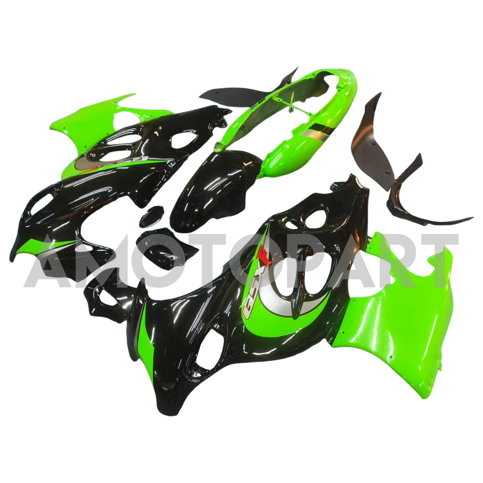 Amotopart 2003-2006 Suzuki Katana GSX600F GSX750F Green&Black Fairing Kit