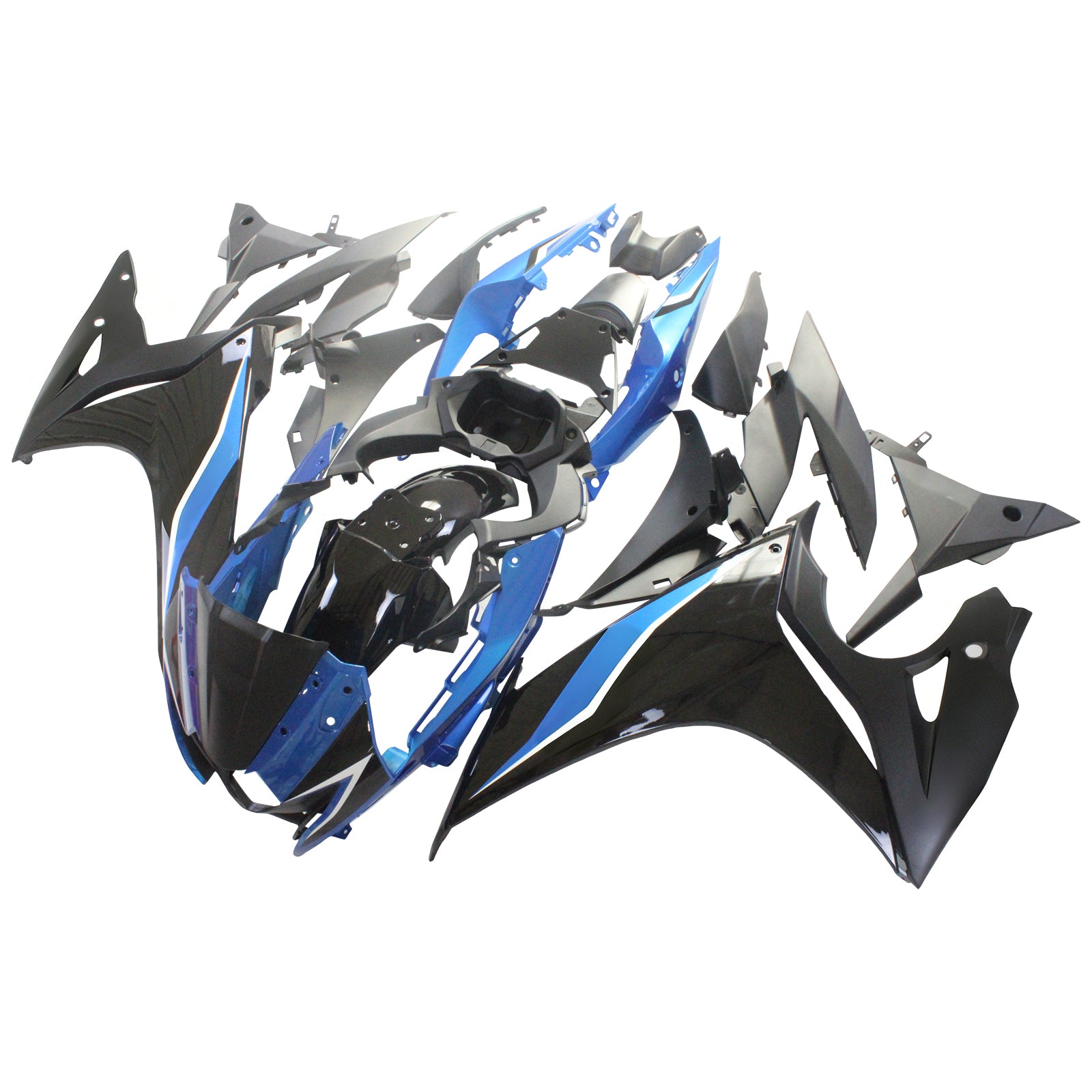 Amotopart 2017-2020 Suzuki GSX250R Fairing Blue&White Kit