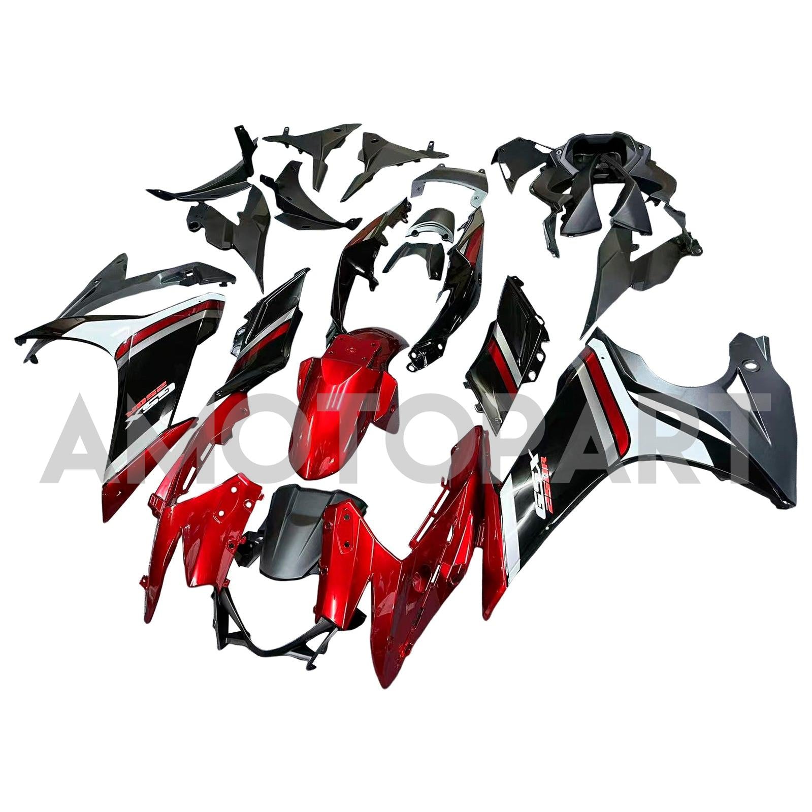 Amotopart 2017-2020 GSX250R スズキ レッド&ブラック フェアリングキット