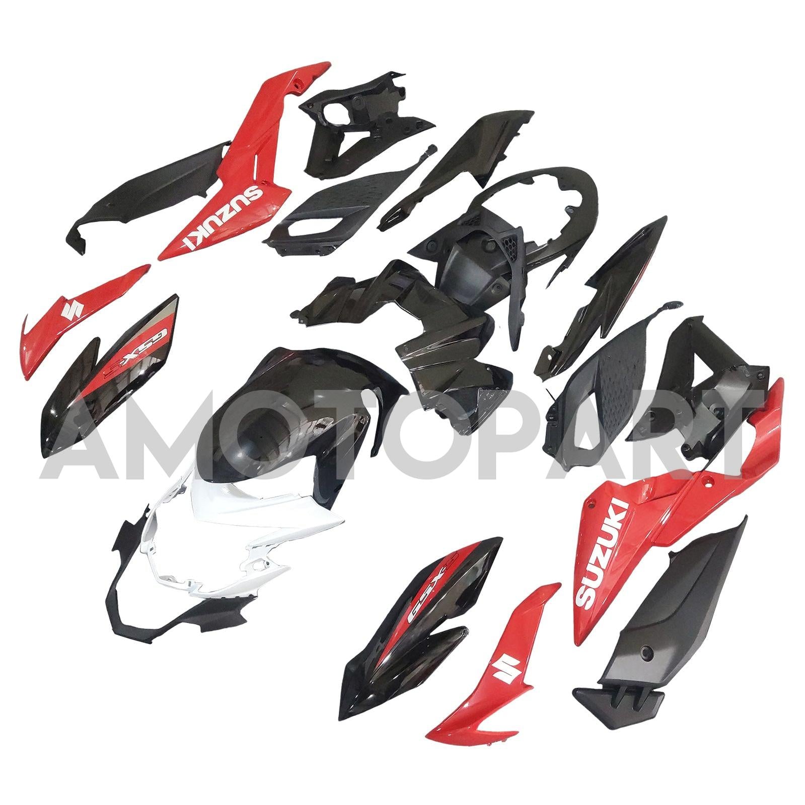 Amotopart Kit carena rosso e bianco Suzuki GSX-S 750 2017-2022