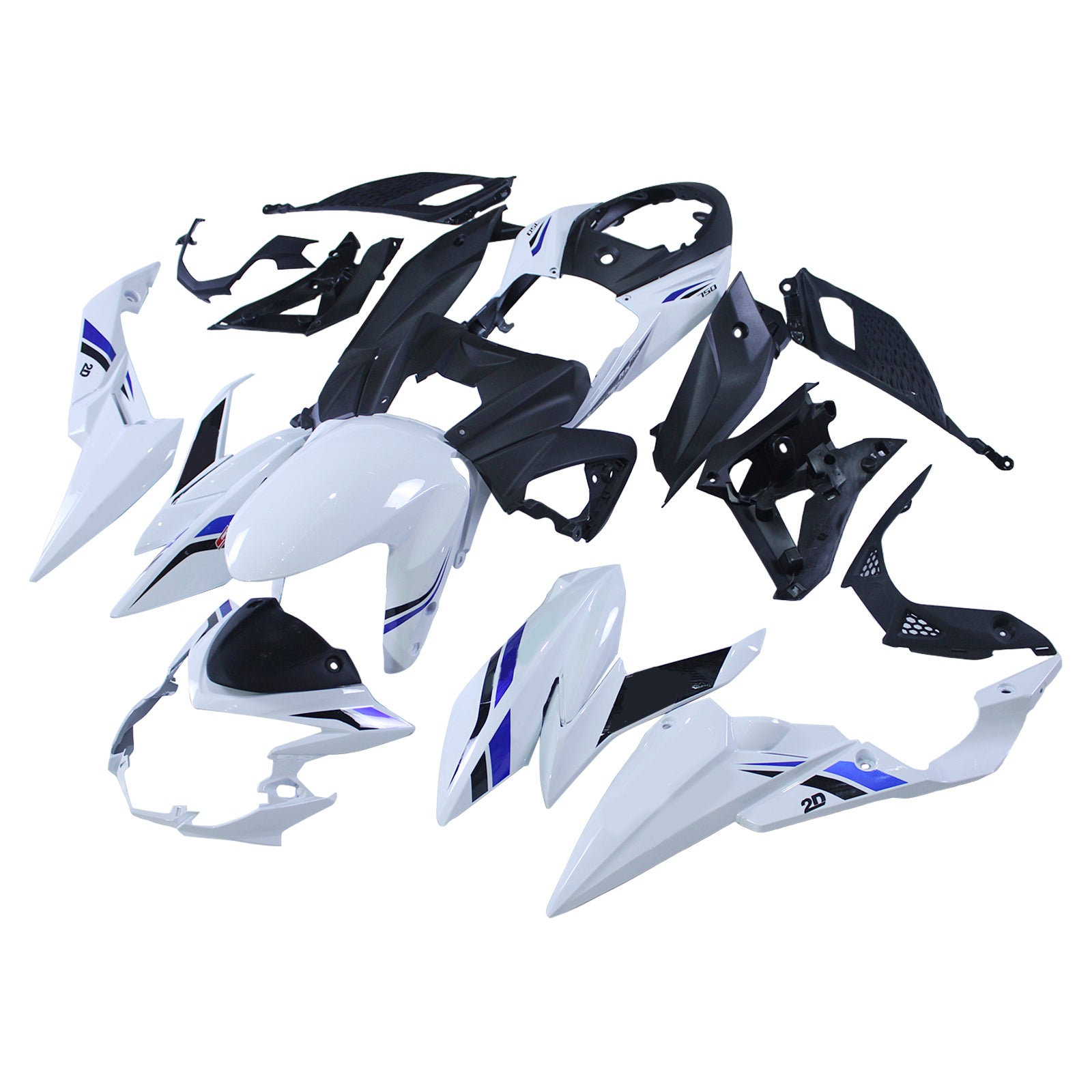Amotopart 2017-2022 Suzuki GSX-S 750 Fairing White&Blue Kit