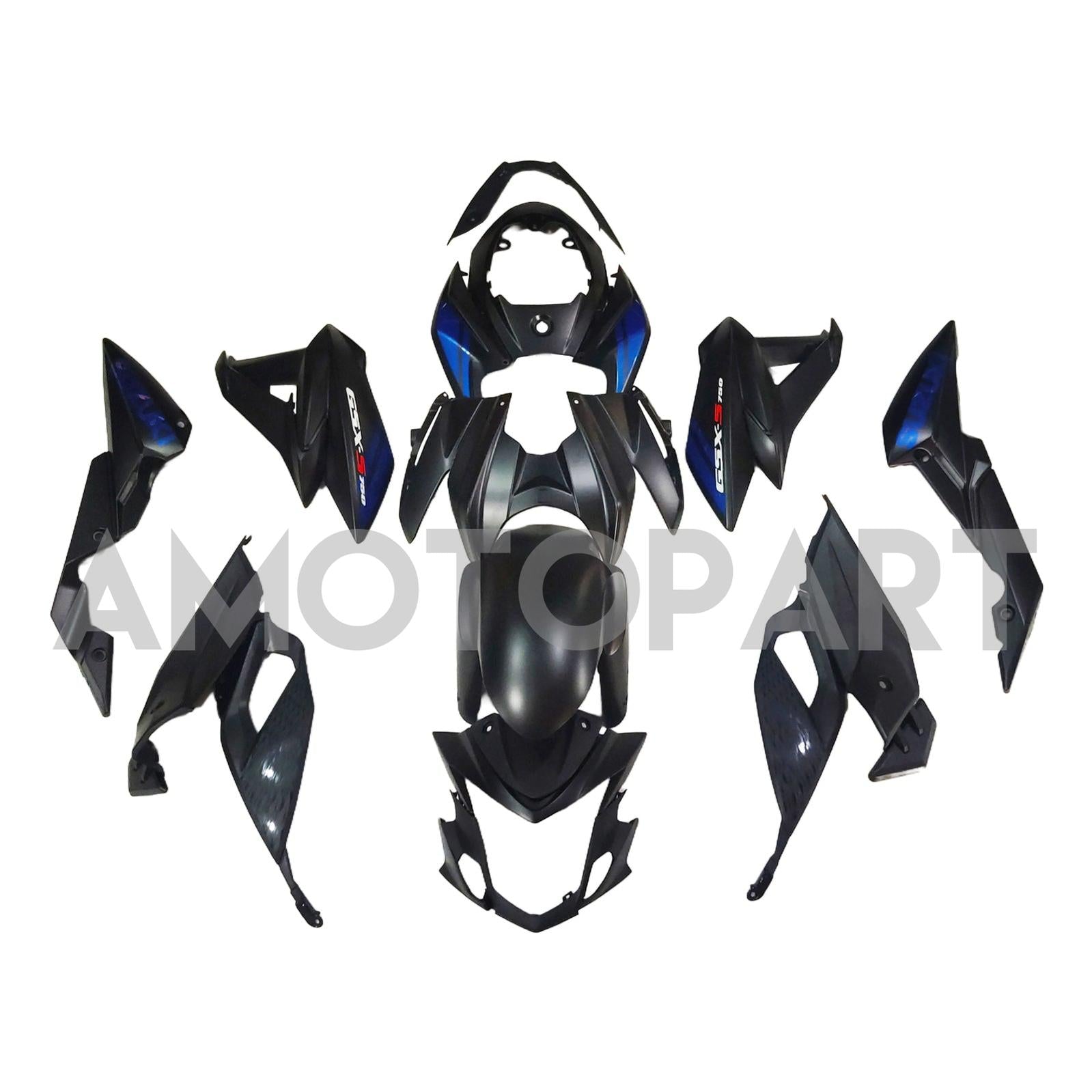 Amotopart 2017-2022 Suzuki GSX-S 750 Fairing Black & Letter Zestaw
