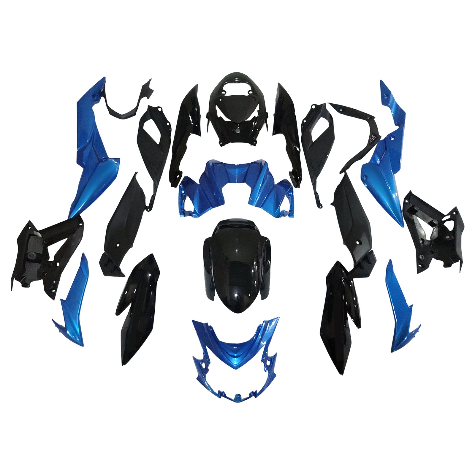 Amotopart 2017-2022 Suzuki GSX-S 750 Fairing Blue Style3 Kit