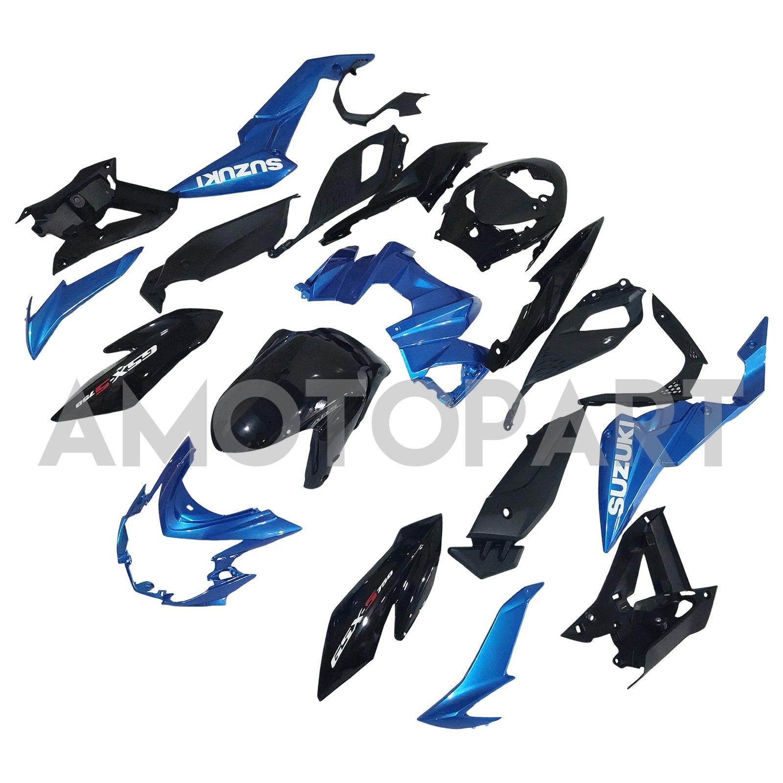 Amotopart Kit carena Suzuki GSX-S 750 blu Style3 2017-2022
