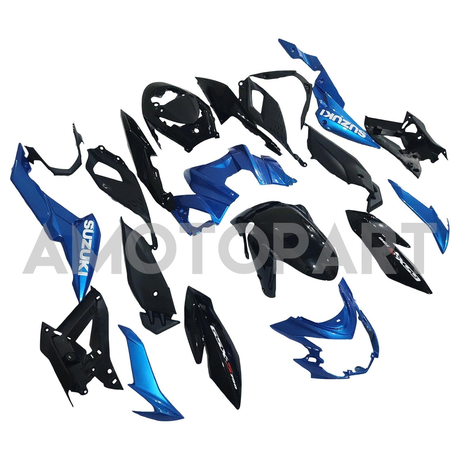Amotopart Kit carena Suzuki GSX-S 750 blu Style3 2017-2022