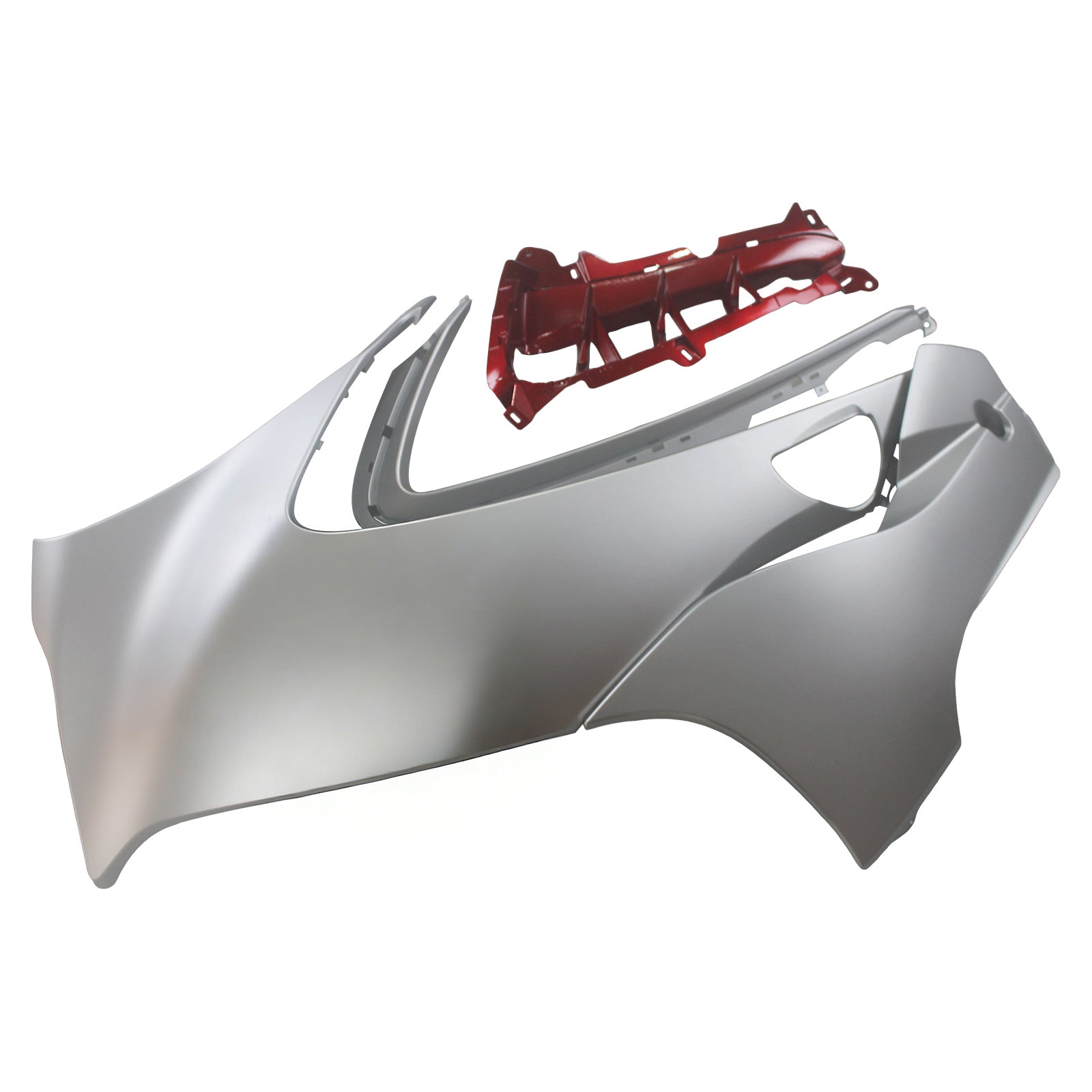 Amotopart 2021–2025 Suzuki Hayabusa GSX1300R Silber mit rotem Verkleidungsset