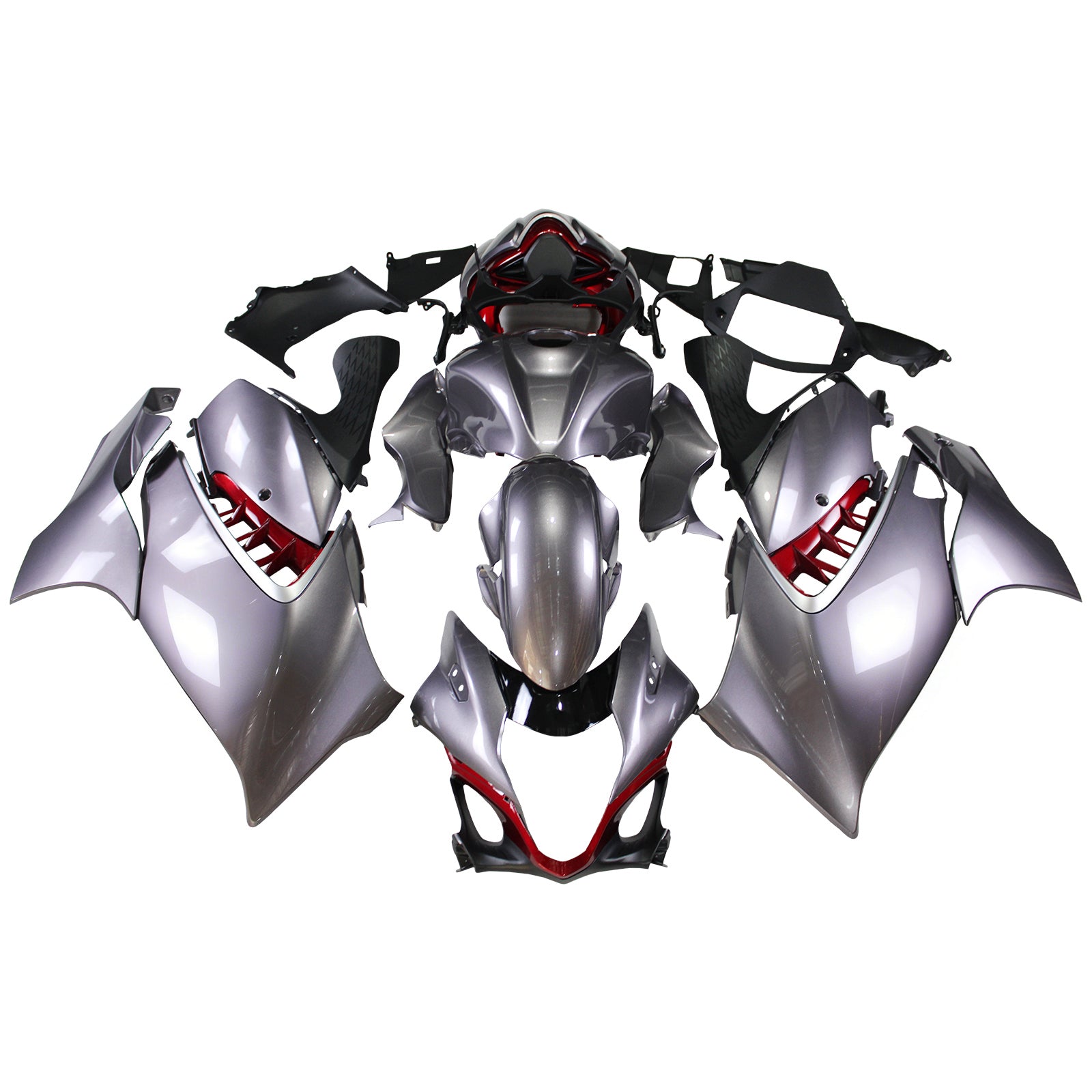 Amotopart 2021-2025 Suzuki Hayabusa GSX1300R Gray met Logo Beurskit