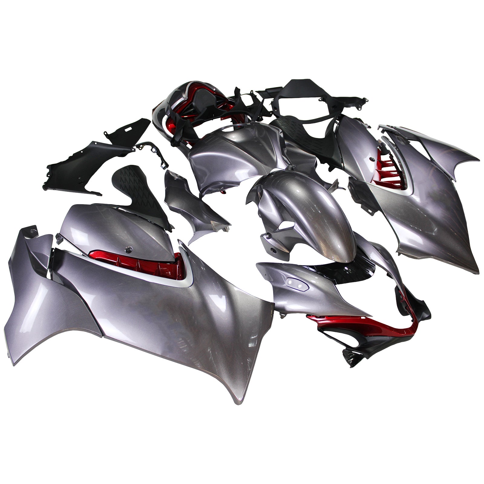 Amotopart 2021-2025 Suzuki Hayabusa GSX1300R Gray met Logo Beurskit