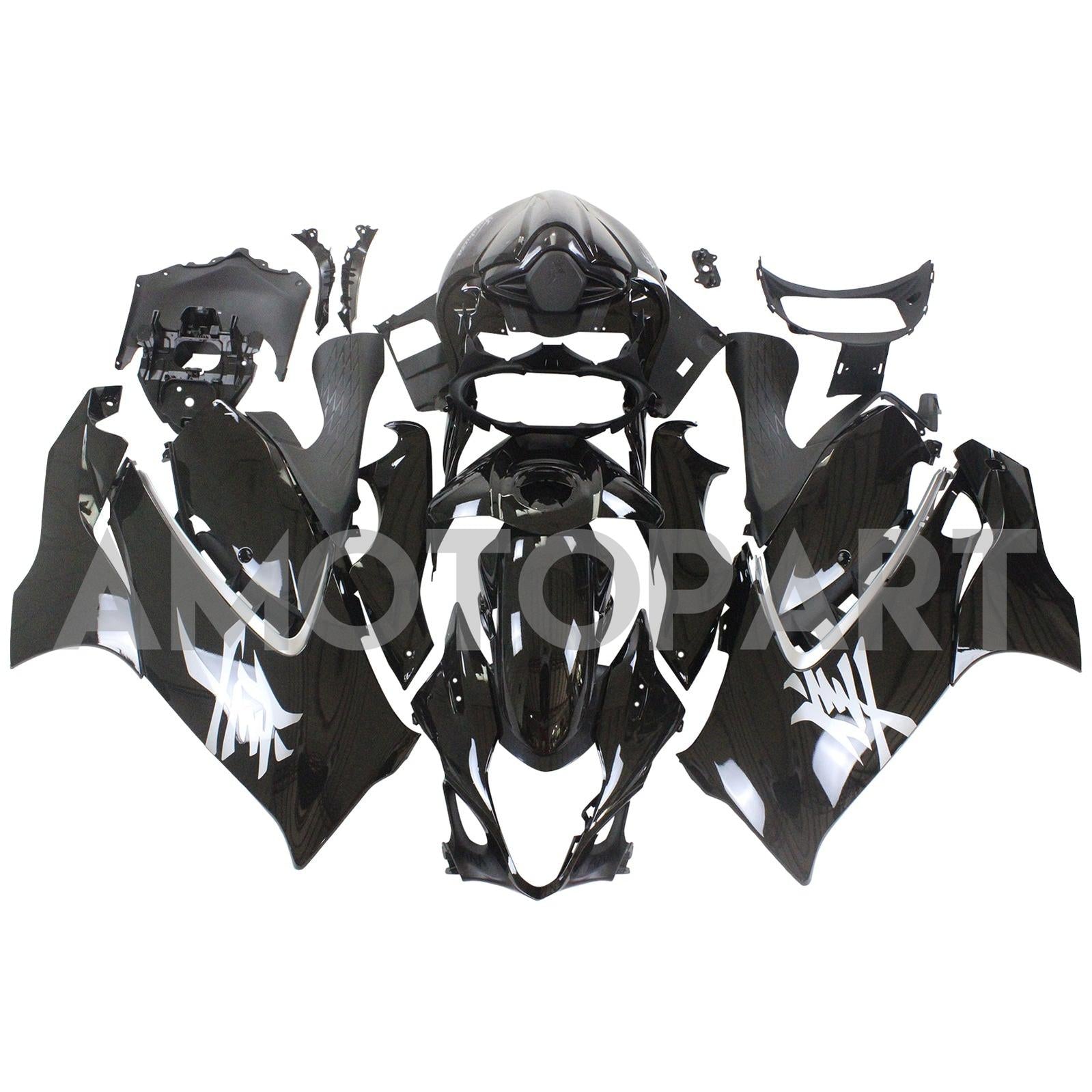 Amotopart 2021-2025 Suzuki Hayabusa GSX1300R Gloss Black Fairing Kit