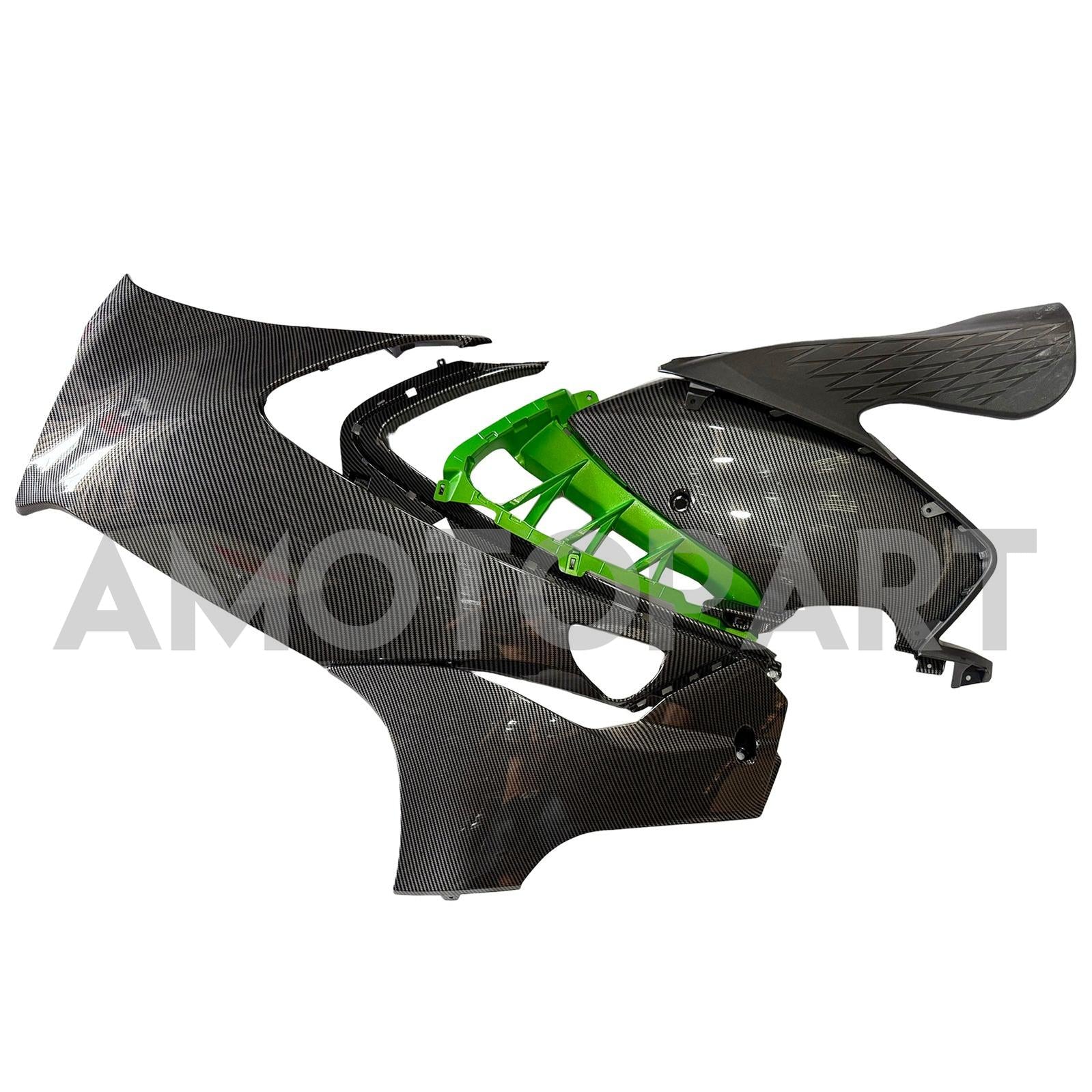 Amotopart 2021-2025 Suzuki Hayabusa GSX1300R Green & Kohlefaser-Musterverkleidungskit