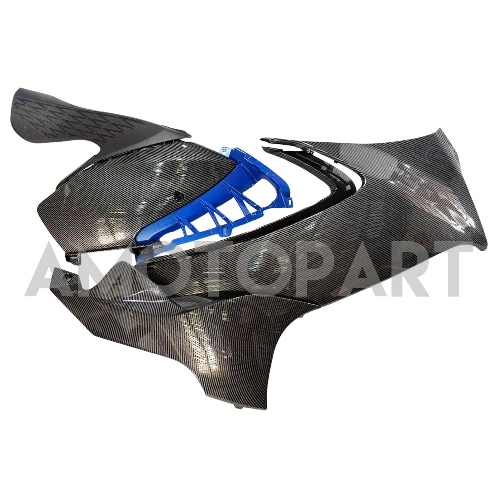 Amotopart 2021-2025 Suzuki Hayabusa GSX1300R Blau & Kohlefaser-Musterverkleidungskit