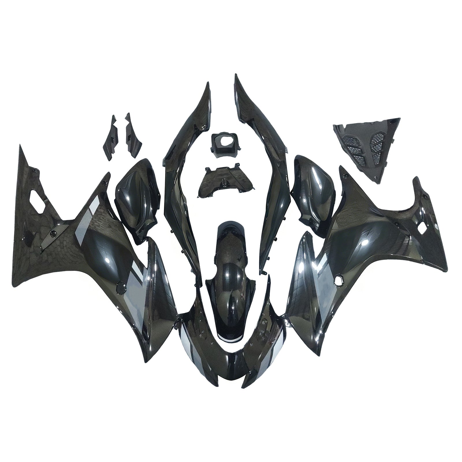 Amotopart 2017–2024 Suzuki GSX-R125 glänzend schwarzes Verkleidungsset (nur für die US-Version geeignet)