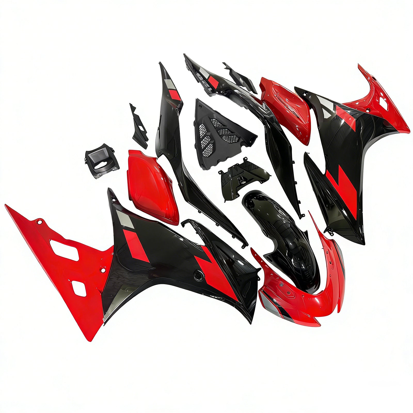 Amotopart 2017–2024 Suzuki GSX-R125 glänzend rot-schwarzes Verkleidungsset (nur für die US-Version geeignet)