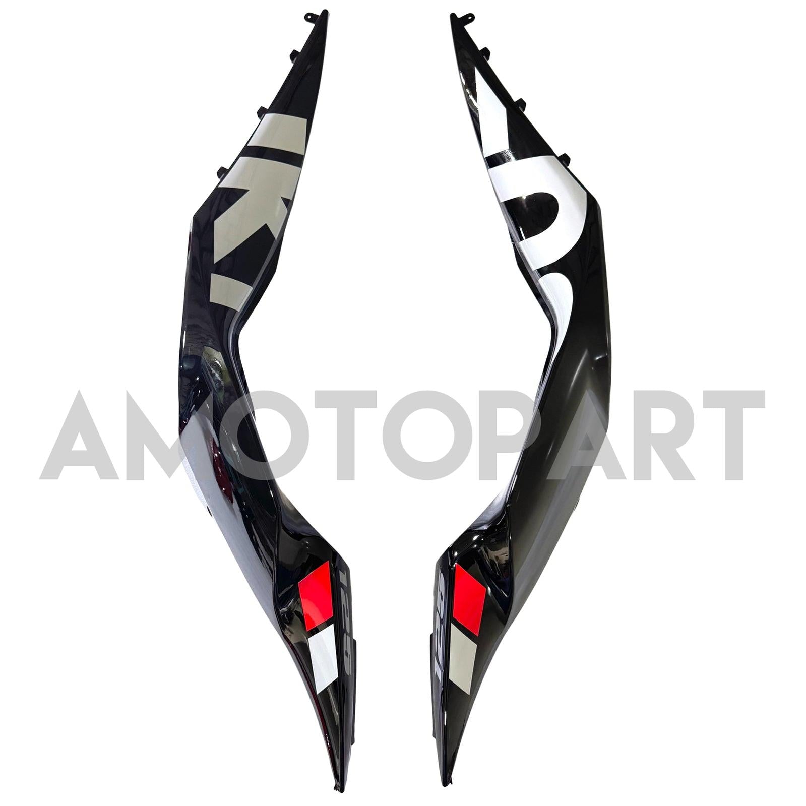 AMOTOPART 2017-2024 Suzuki GSX-R125 Kit de carénage noir rouge glossy (adapté uniquement à la version américaine)