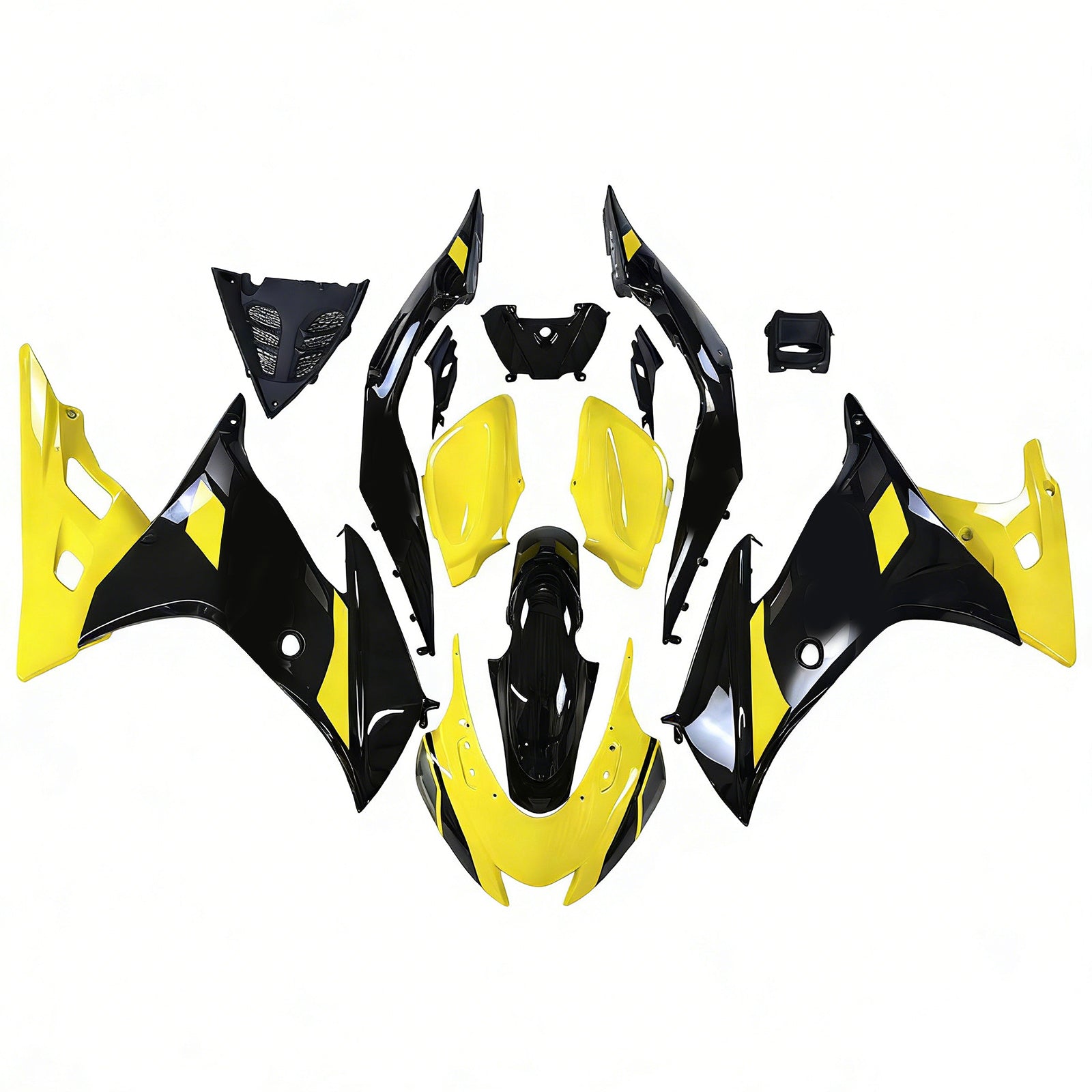 Amotopart 17-24 Suzuki GSX-R125 Black Yellow Fairing Kit (Only suitable for the US version)