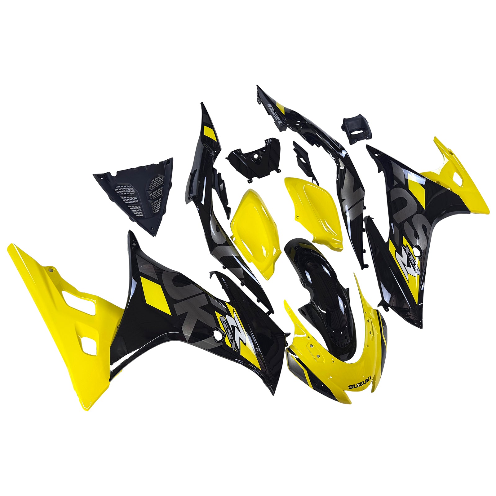 Amotopart 17-24 Suzuki GSX-R125 Black Yellow Fearing Kit (nur für die US-Version geeignet)