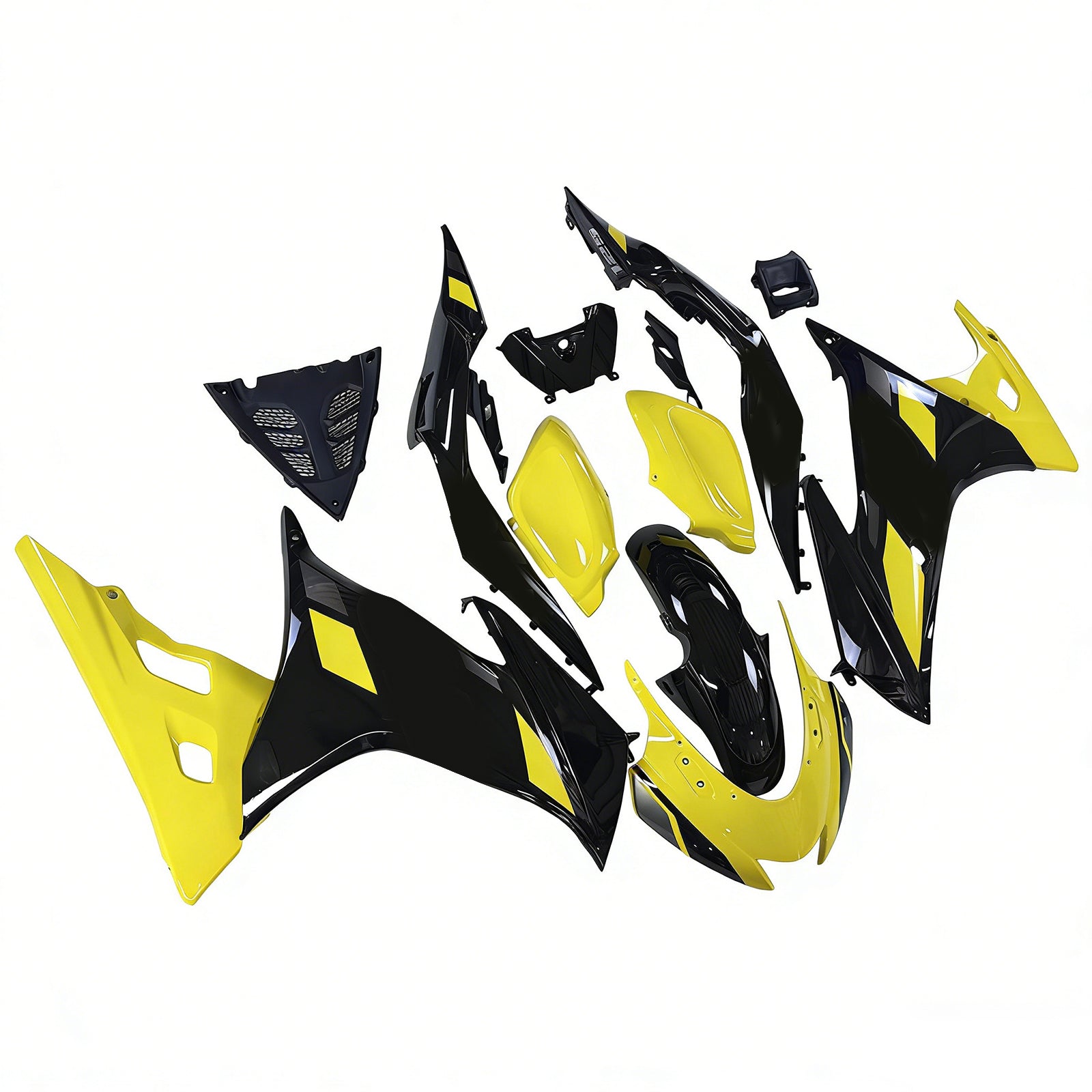 Amotopart 17–24 Suzuki GSX-R125 Schwarz Gelb Verkleidungsset (nur für die US-Version geeignet)