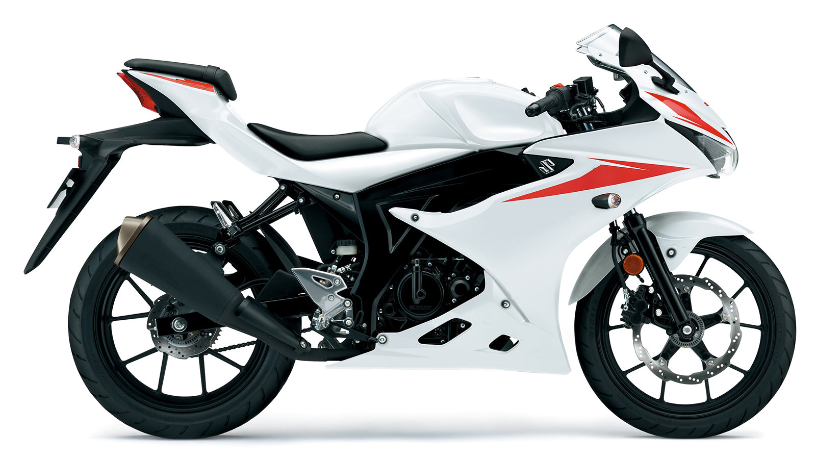 Amotopart 2017-2024 Suzuki GSX-R125 White Red Fairing Kit (Only suitable for the US version)