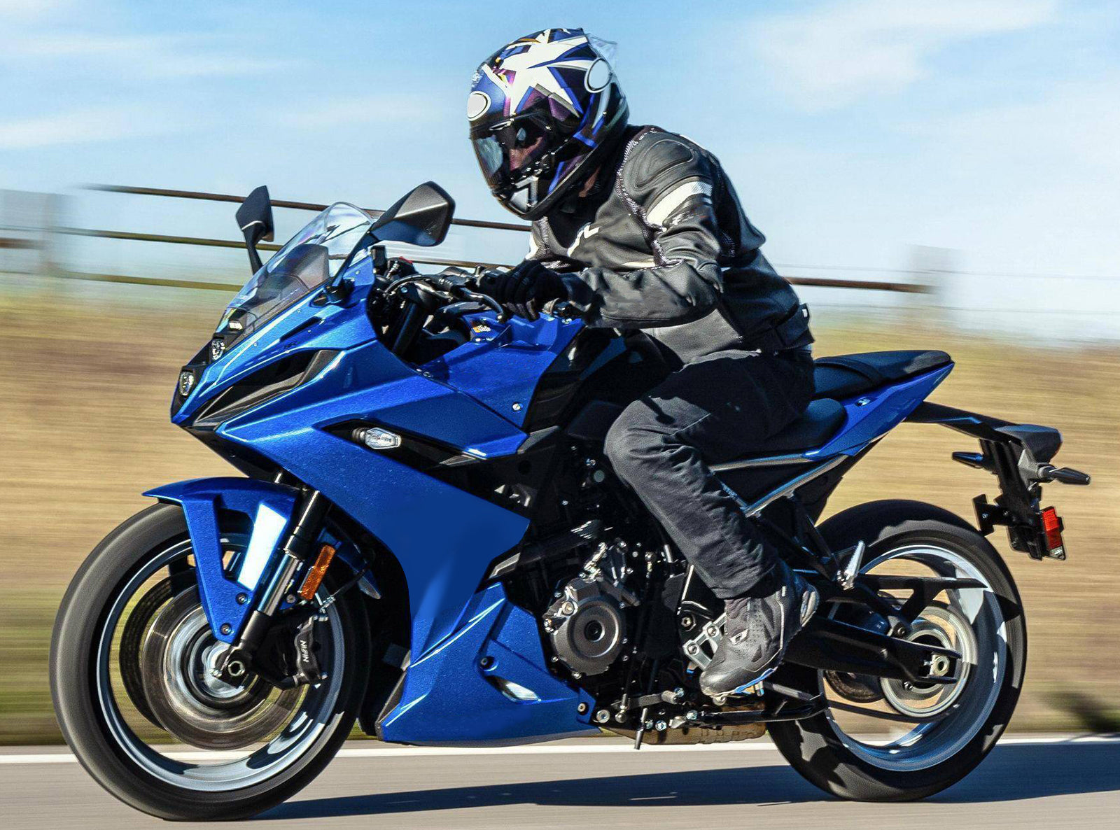 Amotopart 2024-2025 Suzuki GSX-8R Blue White Fairing Kit