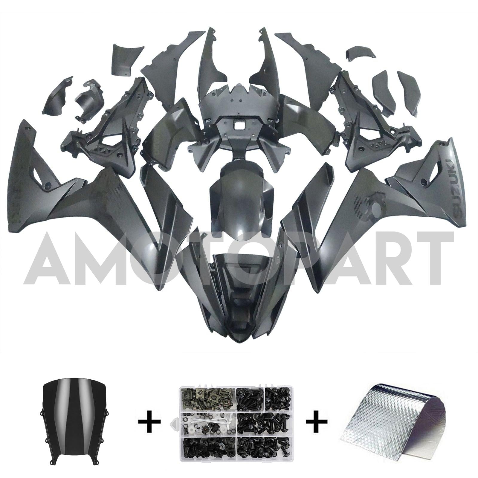 Amotopart 2024-2025 Suzuki GSX-8R Black Fairing Kit