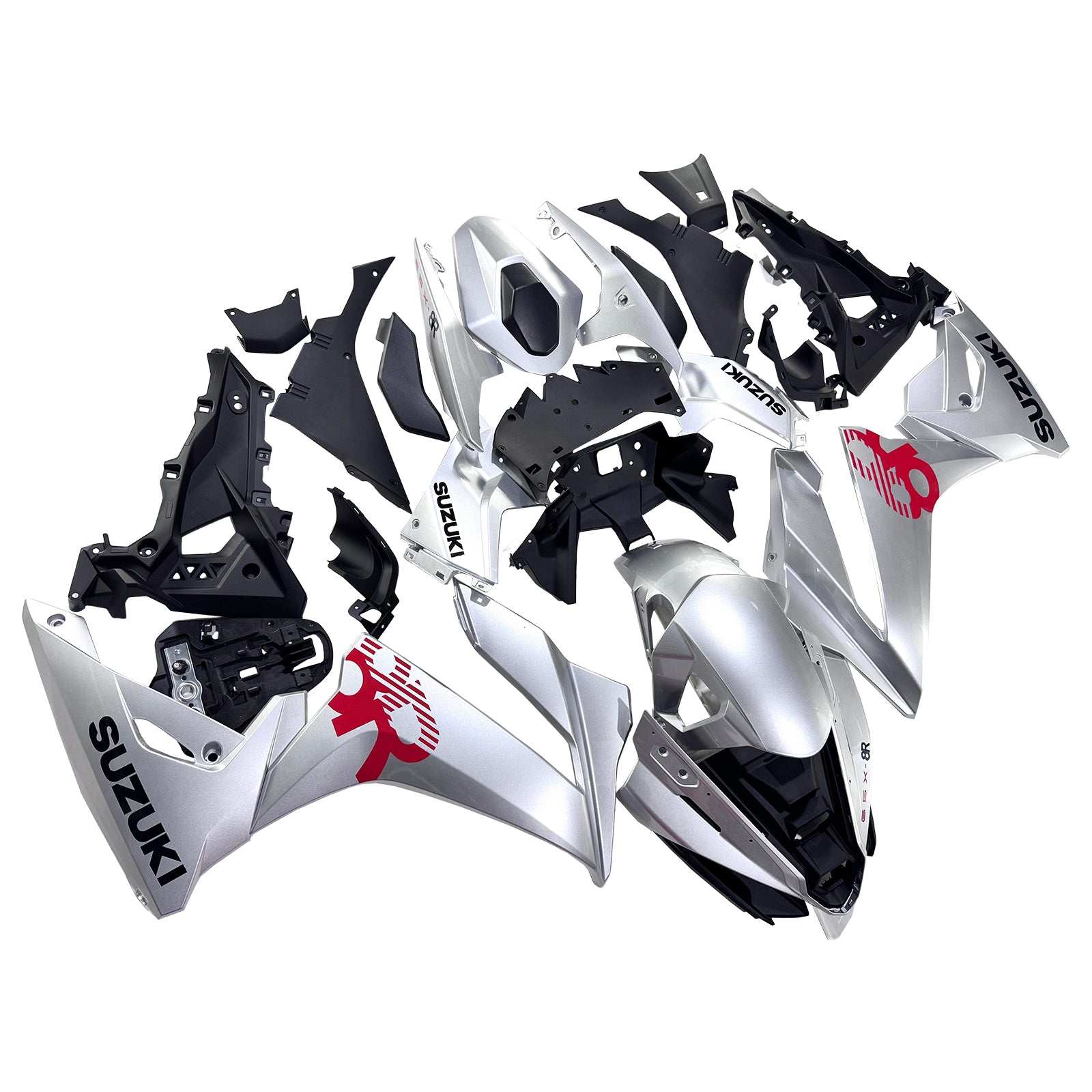 Amotopart 2024-2025 Suzuki GSX-8R Silver Fairing Kit