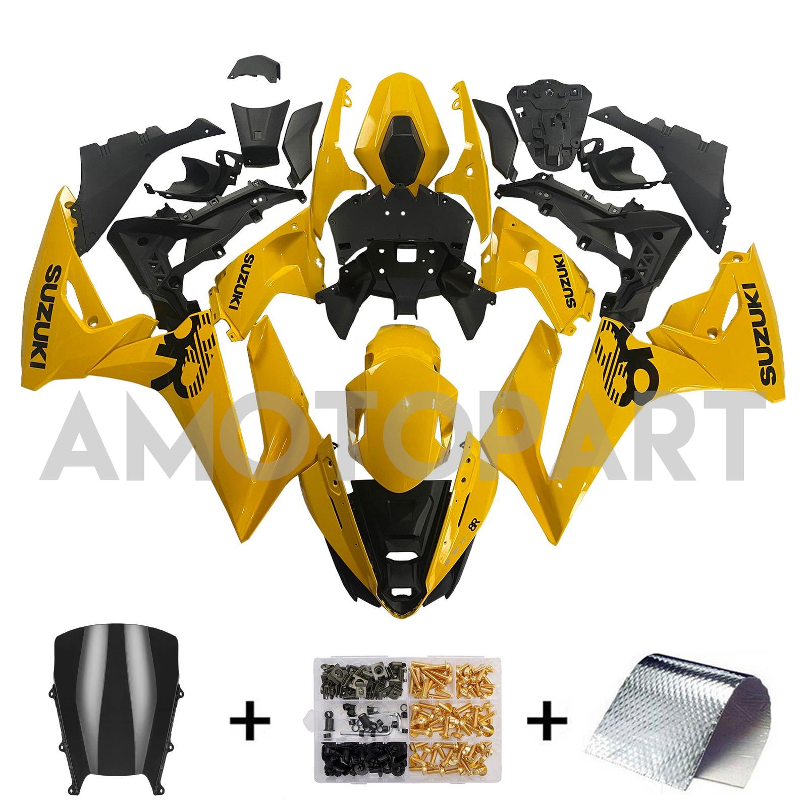 Amotopart 2024-2025 Kit de carénage jaune Suzuki GSX-8R