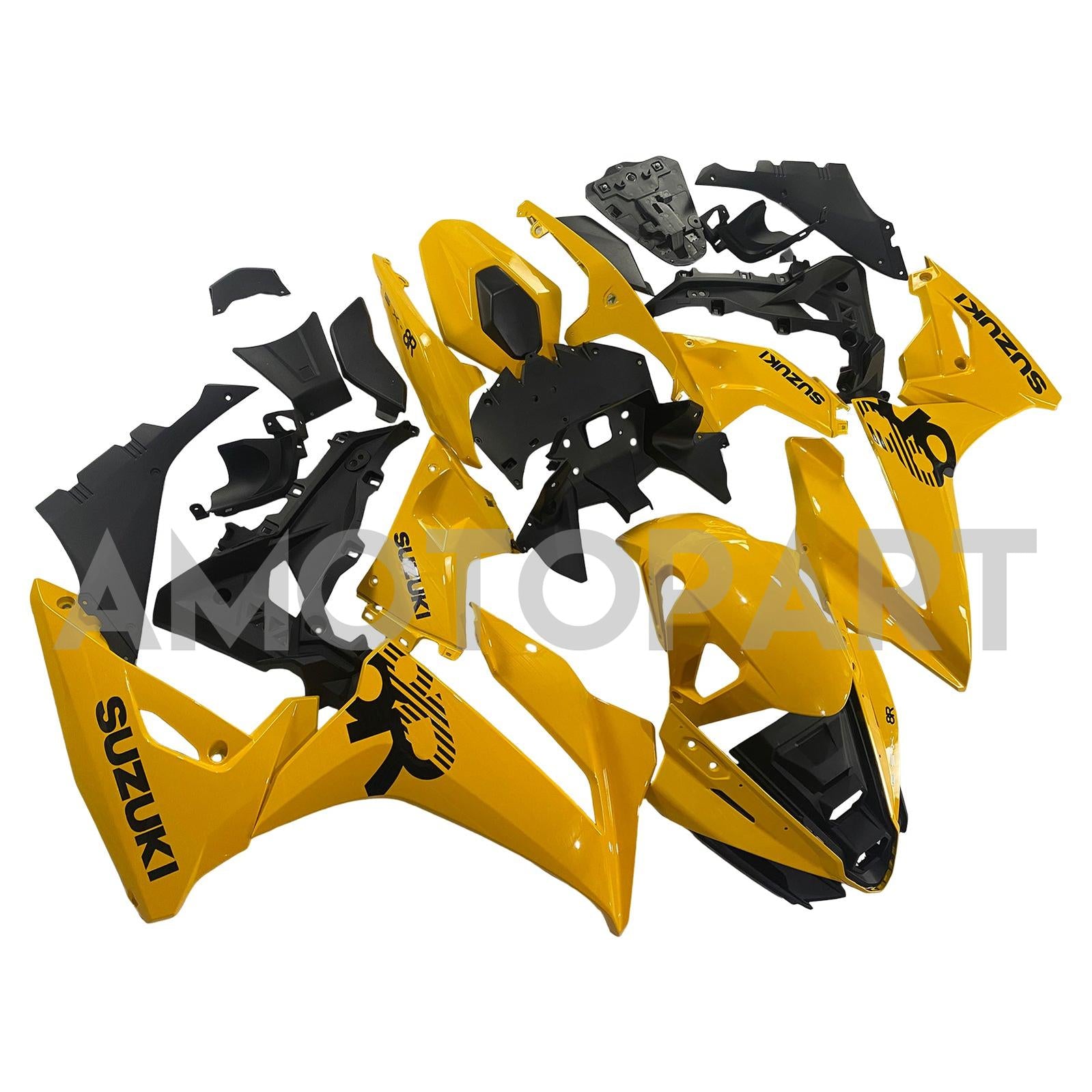 Amotopart 2024-2025 Kit de carénage jaune Suzuki GSX-8R