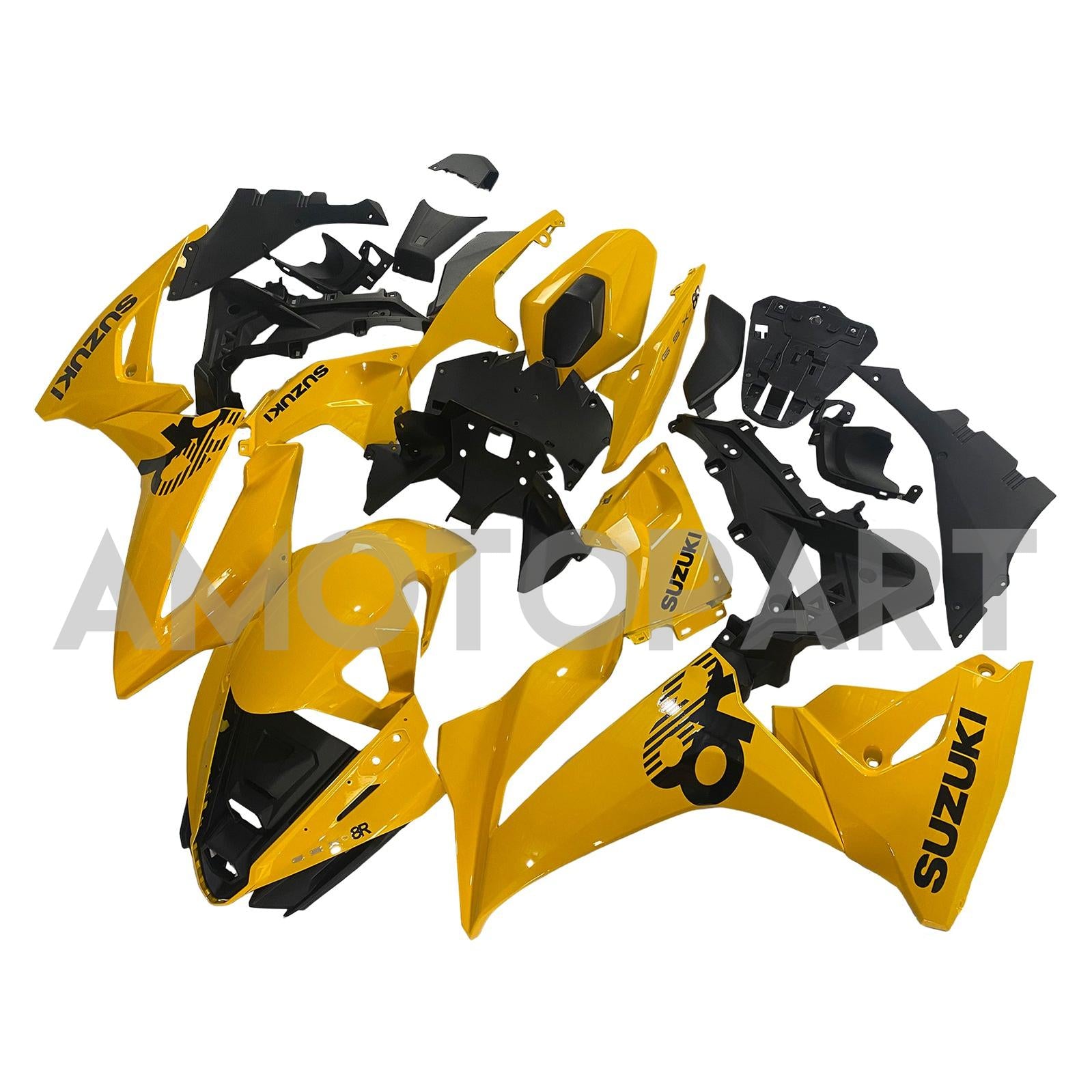 Amotopart 2024-2025 Kit de carénage jaune Suzuki GSX-8R